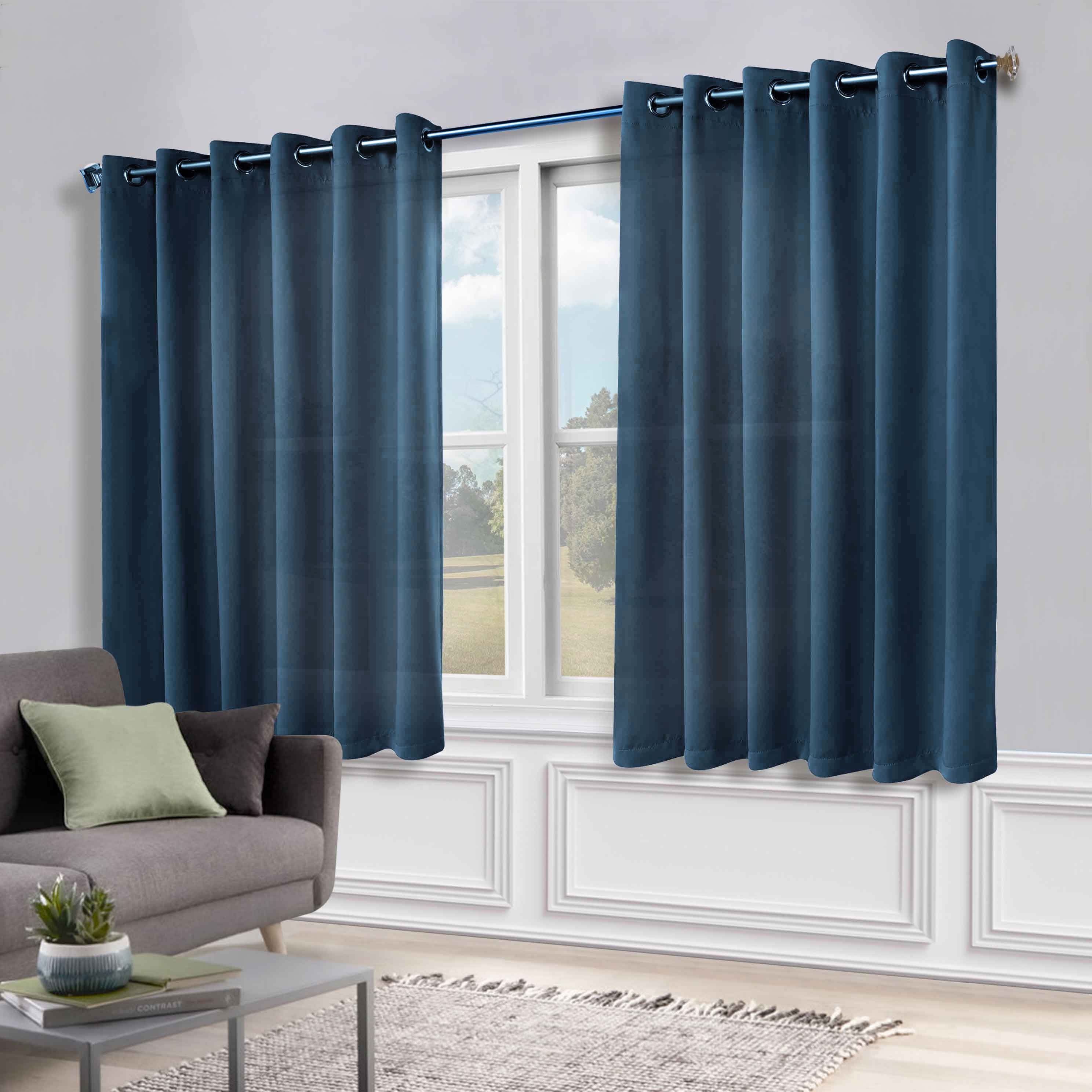 Machine Washable Blackout Curtains Set of 2 - Solid Color Room Darkening Window Treatments for Bedroom & Nursery - Blocks Light & Noise for Better Sleep