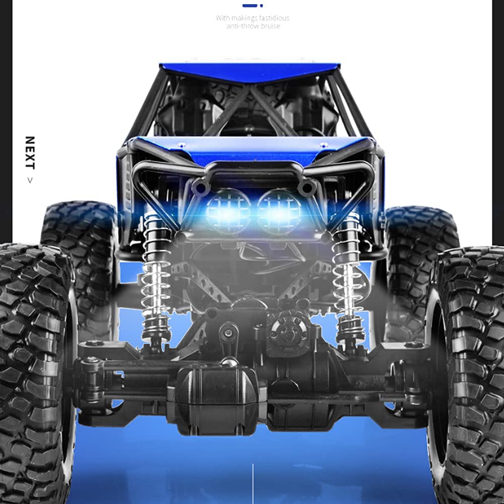 1:8 Scale Large Remote Control Monster Truck - 4WD Off-Road RC Crawler Car for Kids & Adults - All Terrain Vehicle for Outdoor Adventure, Birthday & Christmas Gifts
