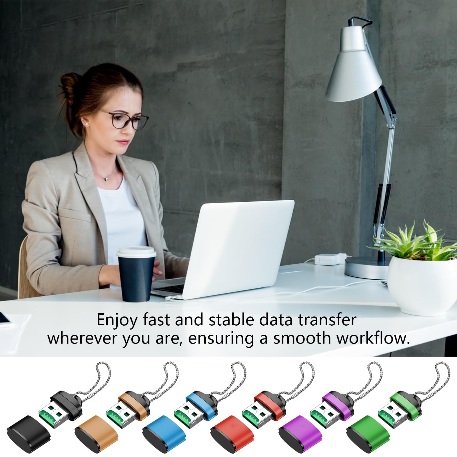 CASNO USB 2.0 Memory Card Reader Adapter - Multi-Slot SD/TF Card Reader for Laptops & PCs - High-Speed Data Transfer - Compatible with SD/SDHC/SDXC/MMC/RS-MMC/T-Flash Cards - Perfect for Photographers, Designers & Office Use