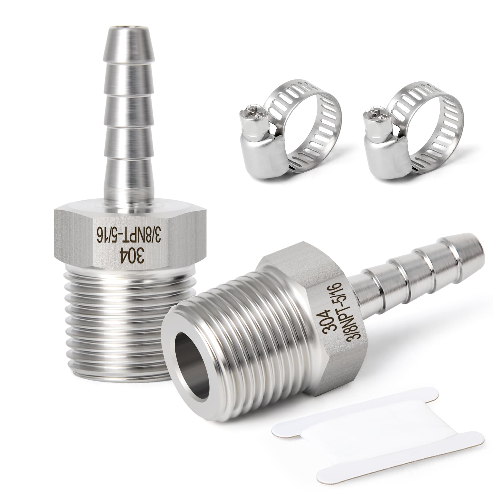 TAISHER 5PCS 304 Stainless Steel Air Hose Fittings Kit - 5/16
