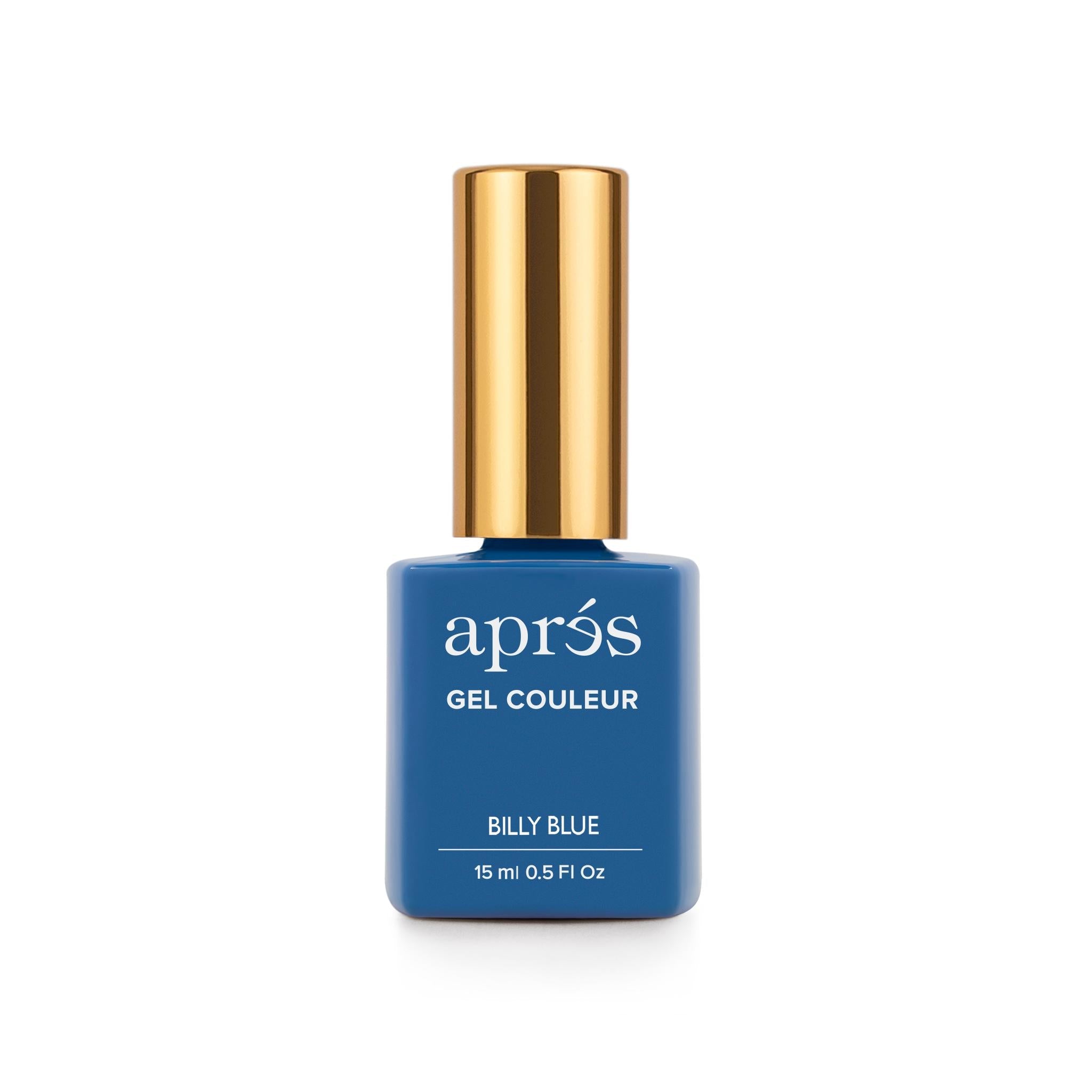 Apres Gel Polish - Billy Blue Nail Color | Long-Lasting Gel Nail Polish for Salon & Home Manicures | Perfect for Parties, Weddings & Special Occasions