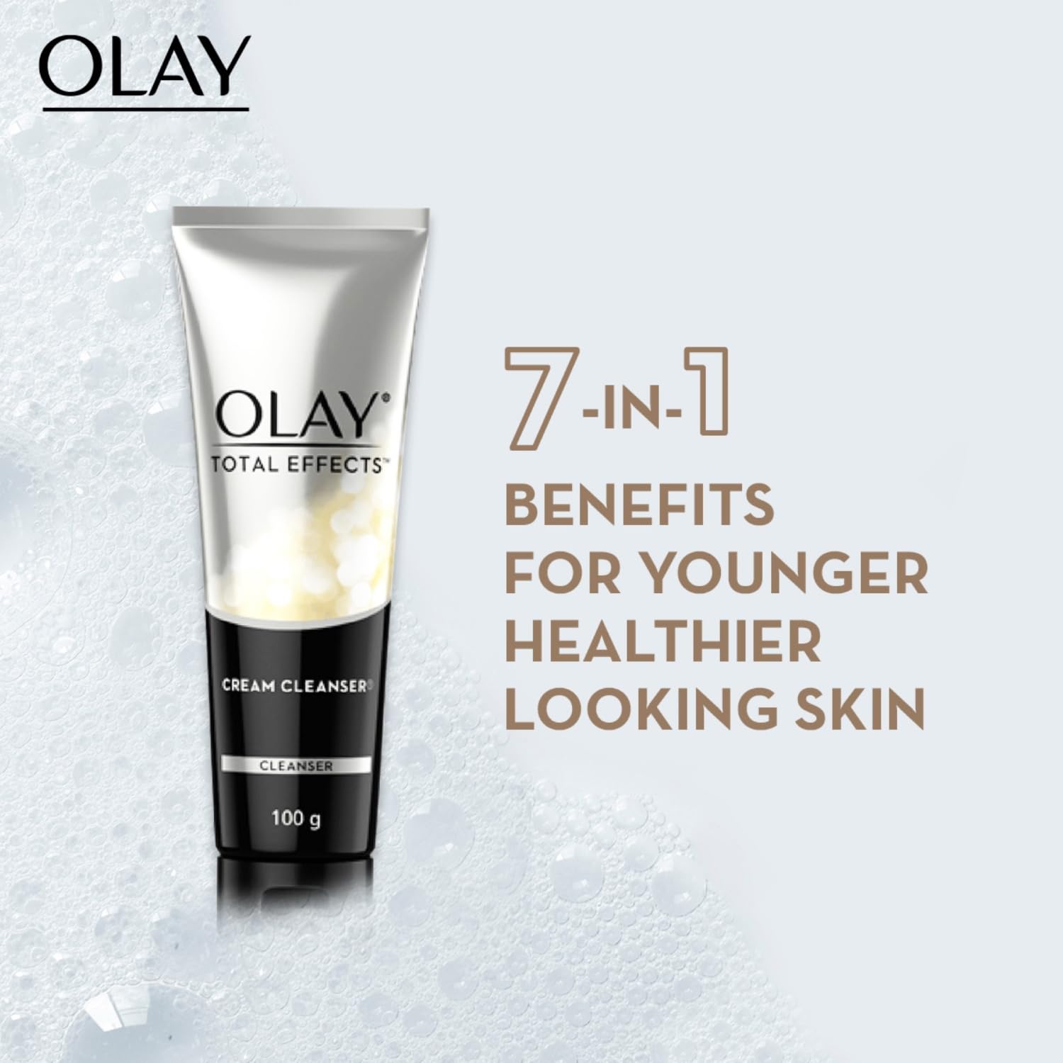 Olay Total Effects Foaming Cleanser - Anti-Aging Face Wash with Niacinamide & Green Tea Extract for Normal, Oily, Dry & Combination Skin | 100g | Daily Skincare Routine for Youthful Glow