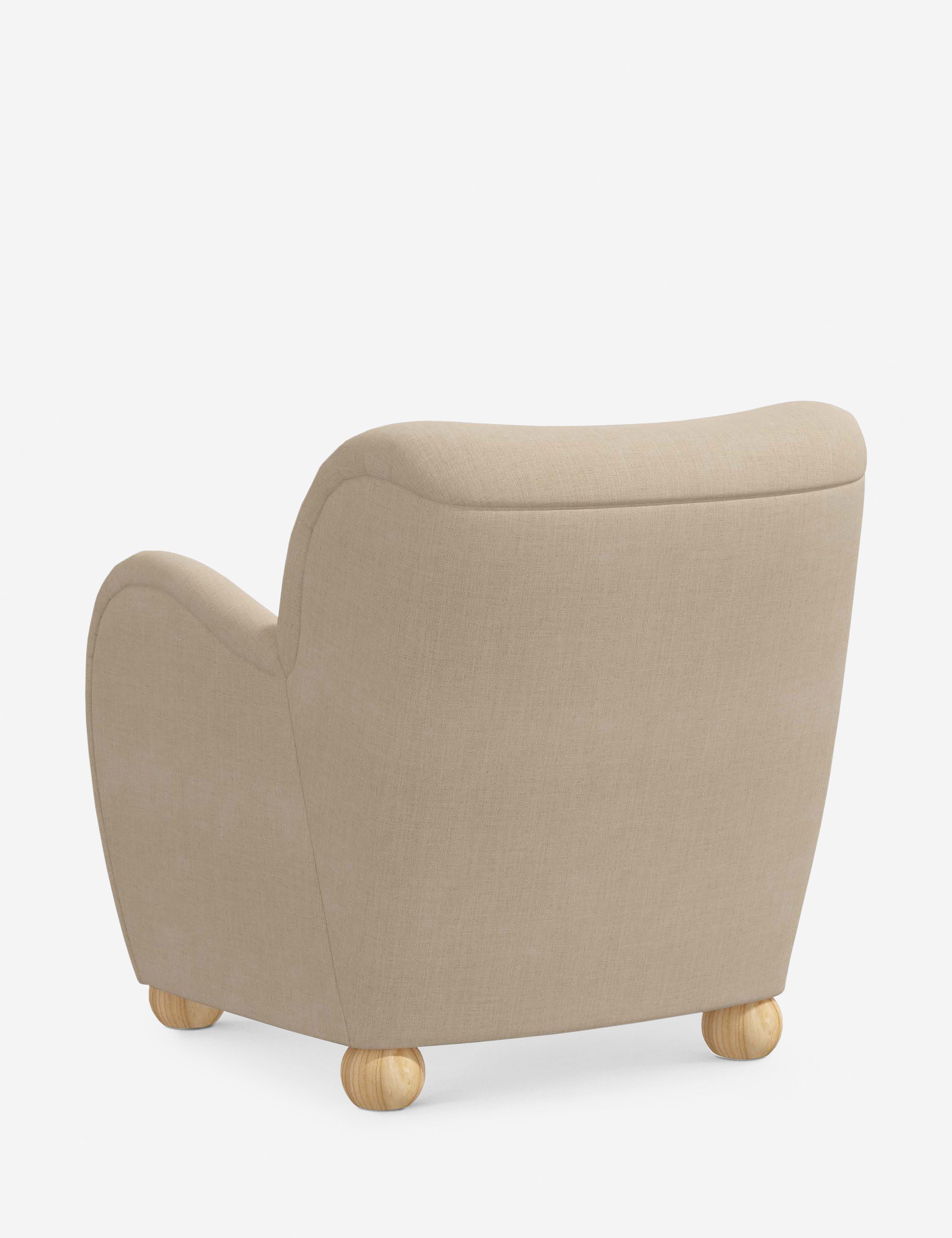 Baird Accent Chair - Modern Upholstered Lounge Chair for Living Room, Bedroom & Office - Stylish Comfortable Reading Chair with Wooden Legs - Perfect for Relaxing, Reading & Decorating Your Home