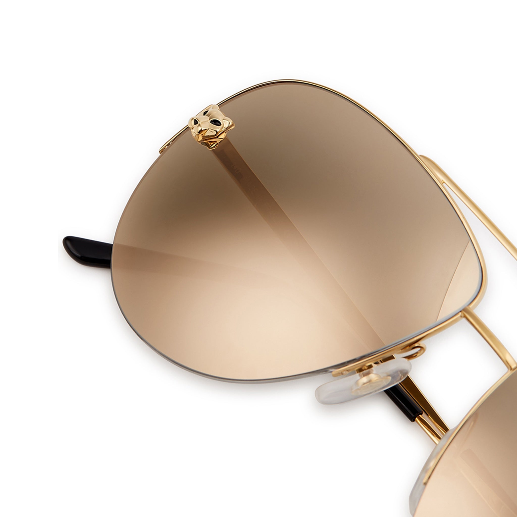 Cartier Panthère De Cartier CT0065S 002 Gold Luxury Sunglasses for Women - UV Protection & Fashion Statement - Perfect for Beach, Travel & Outdoor Activities