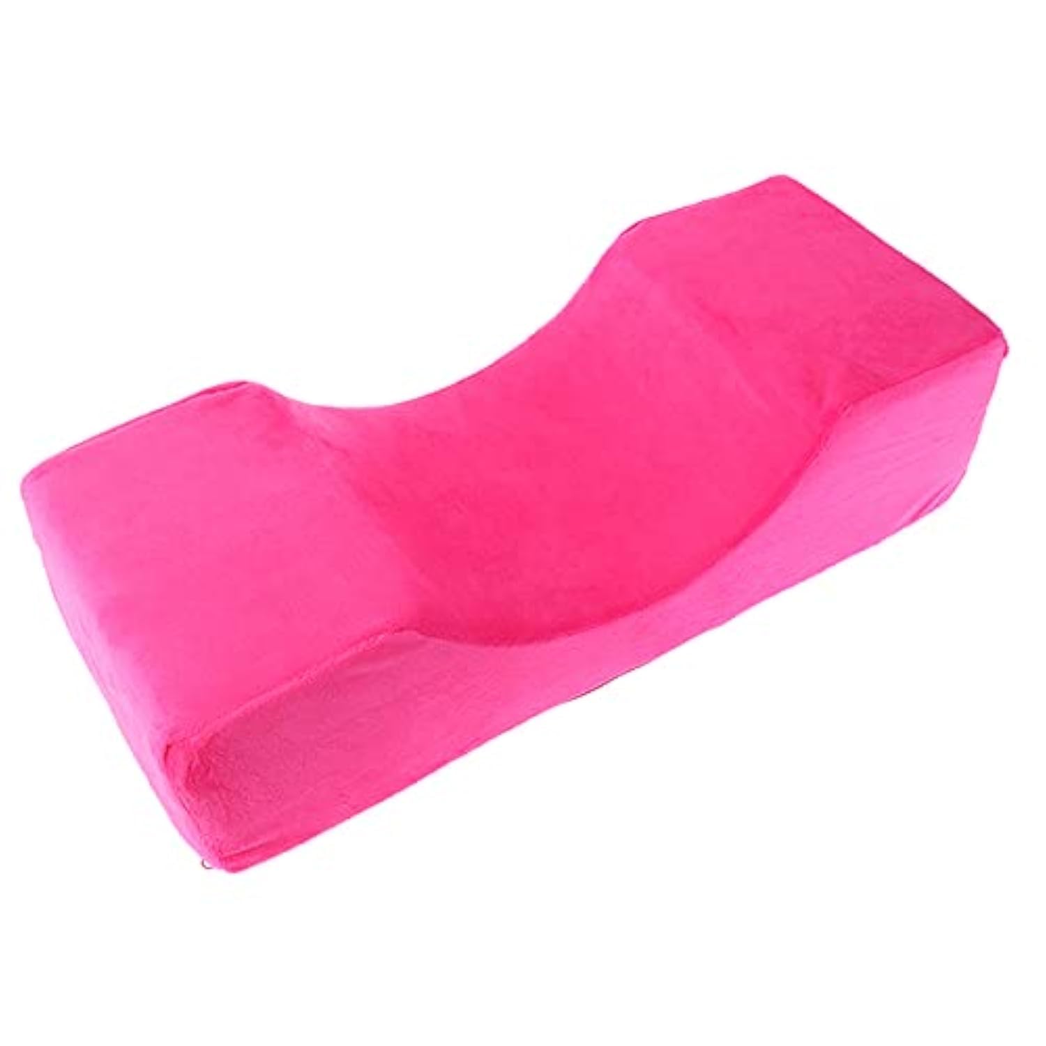 Soft Memory Foam Lash Extension Pillow with Pocket - Neck Support for Eyelash Grafting - Rose Red - Perfect for Salon & Home Makeup Use