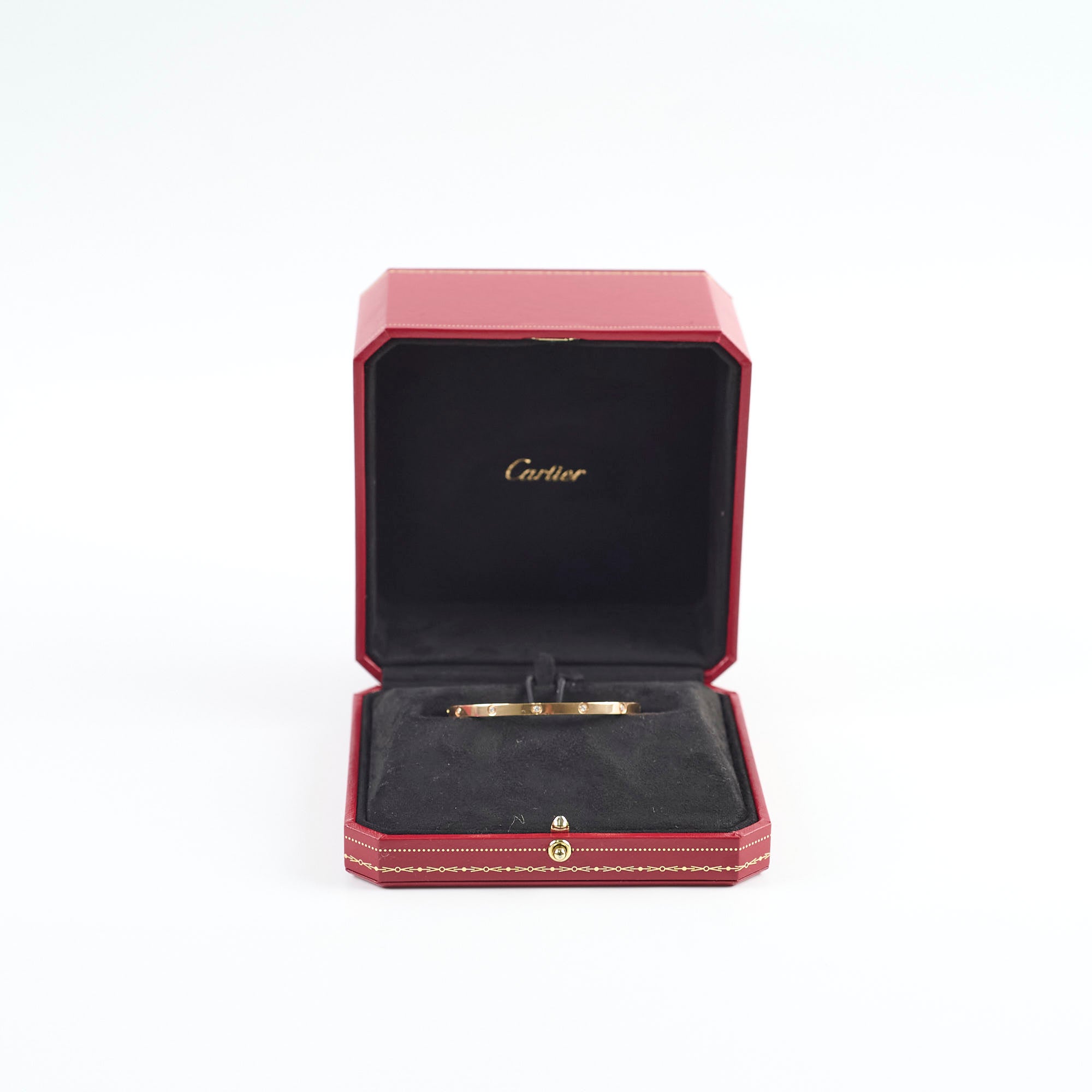 Cartier Small Love Bracelet with 10 Diamonds - Size 16 | Luxury Gold Bangle for Women, Anniversary Gift & Special Occasion Jewelry