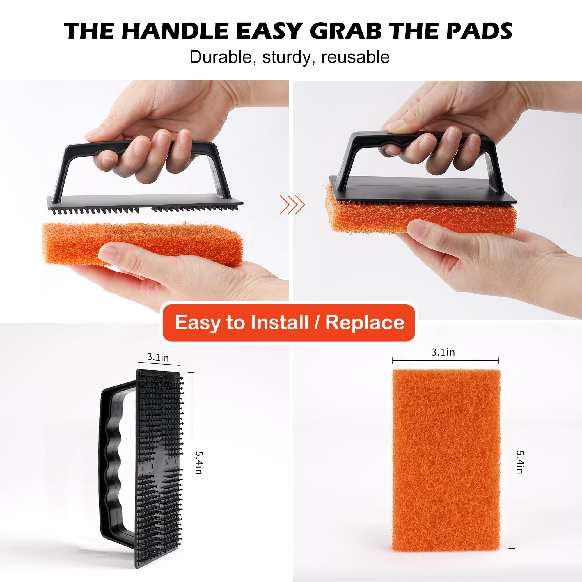 Blackstone Griddle Cleaning Kit - 16-Piece Grill Tools for Hot/Cold Surfaces | Perfect for Outdoor Cooking & BBQ Maintenance