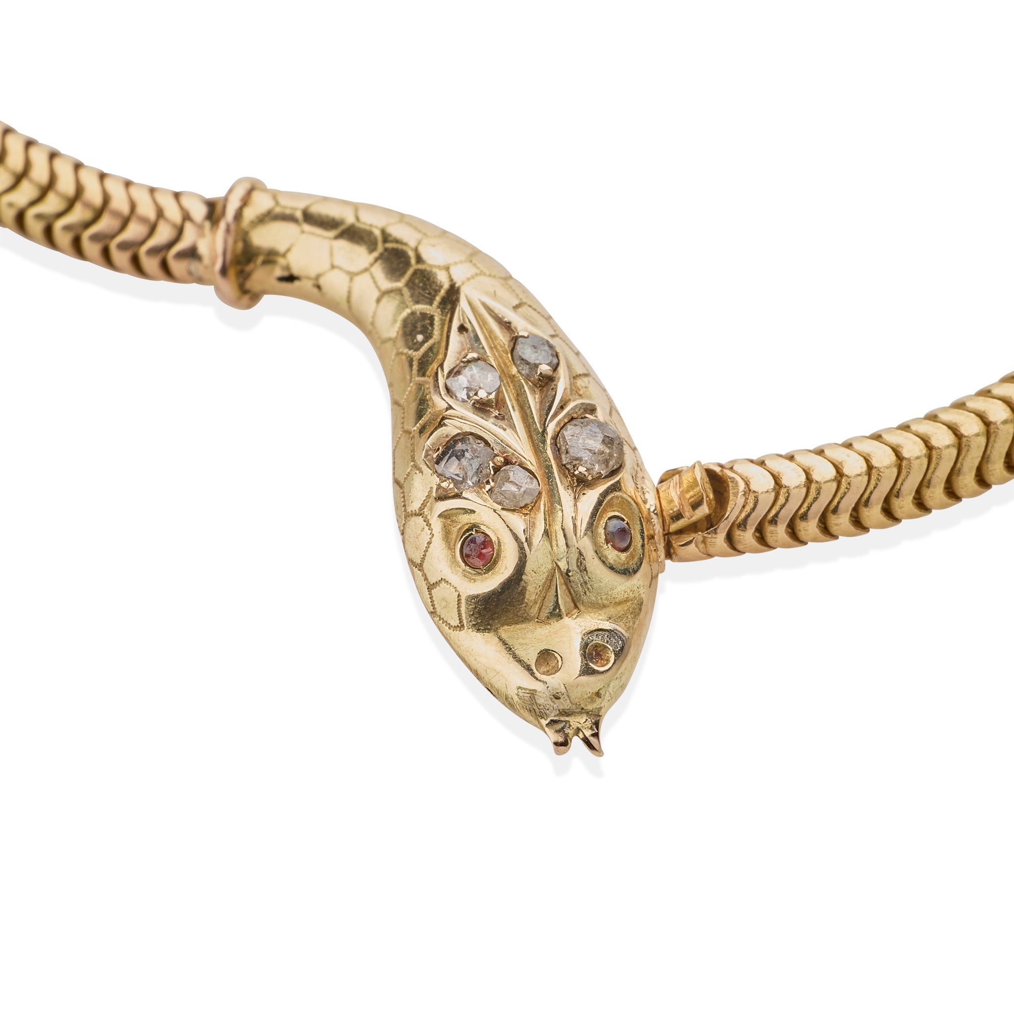 Vintage 18K Gold Snake Necklace for Women - Elegant Reptile Jewelry for Parties, Weddings & Special Occasions