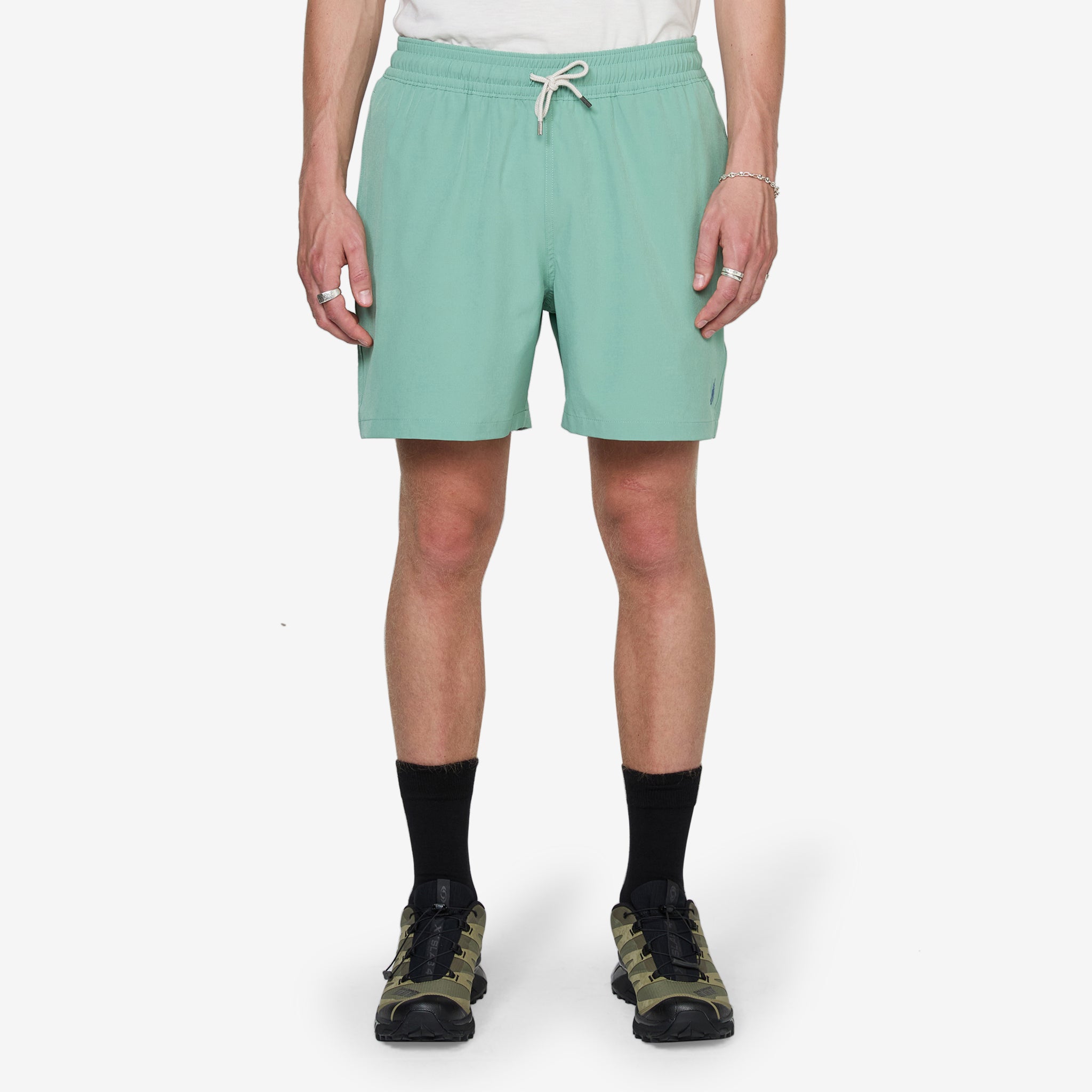5.75 Inch Classic Swim Trunks for Men - Faded Mint Quick Dry Beach Shorts for Swimming, Vacation & Summer Outdoor Activities