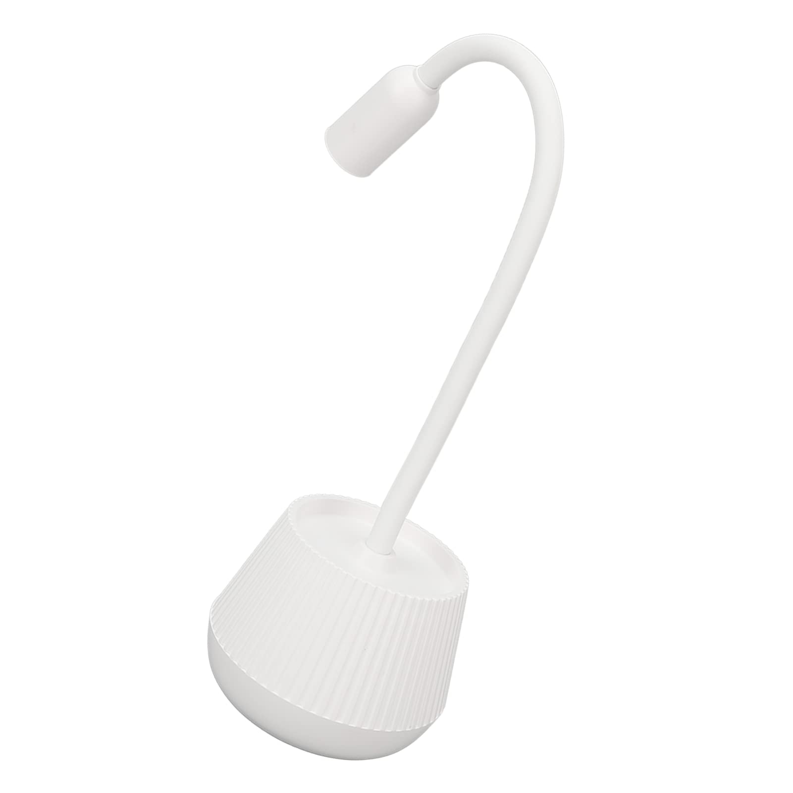 Professional Gooseneck UV Nail Lamp with 2 Speed Settings & Timer - ABS Light Chips, Tabletop Manicure Light with Charging Cable for Home & Salon Use (White) - Perfect for Gel Polish Curing, Nail Art, and Professional Manicures