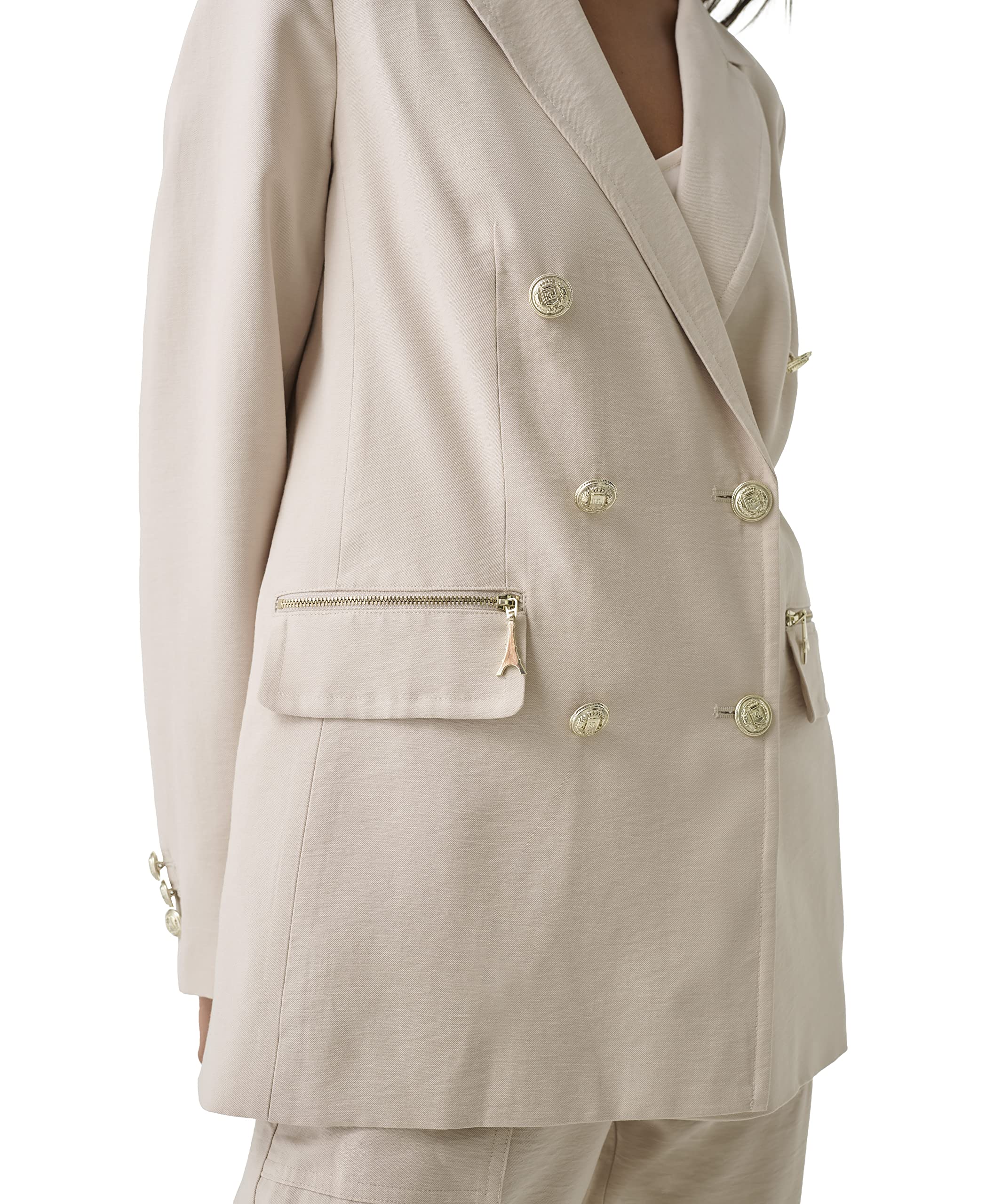 KARL LAGERFELD Women's Long Sleeve Blazer Jacket - Slim Fit Fashion Blazer for Office, Business & Formal Events