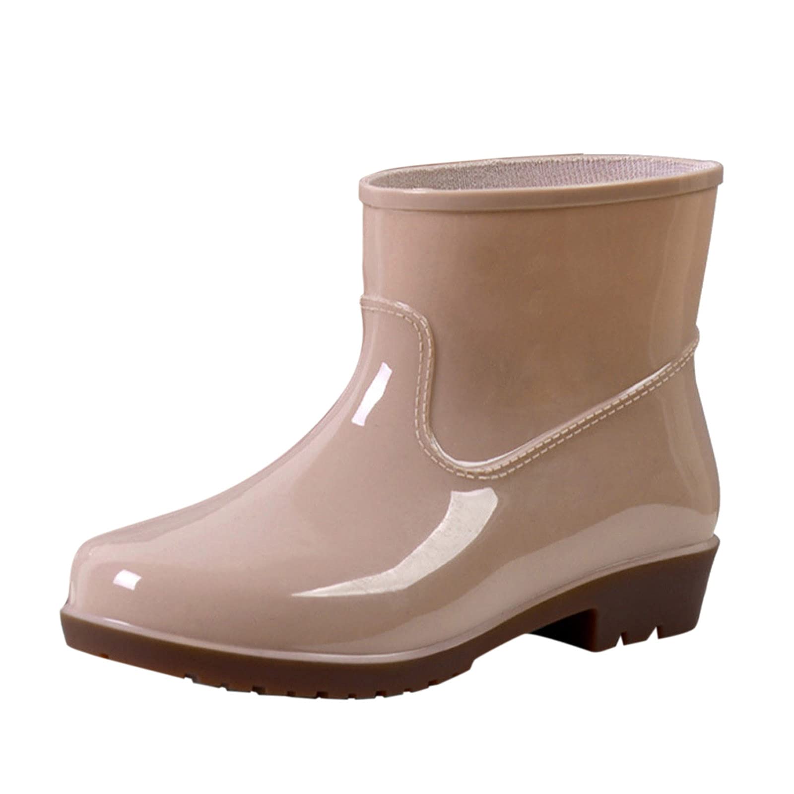 **Women's Waterproof Pumpkin Rain Boots - Non-Slip Rubber Rain Shoes for Ladies, Perfect for Gardening, Hiking & Wet Weather**