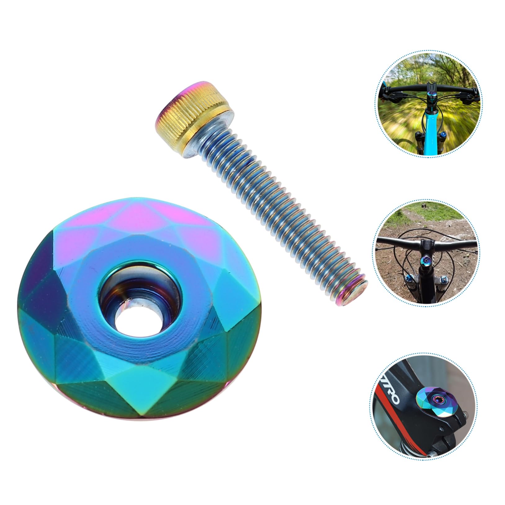 SUPVOX 1 Set Bicycle Stem Cover - Bike Headset Cap for Cycling Accessories | Durable Headphone Cycle Headset Protector | Perfect for Mountain Bikes, Road Bikes & Commuter Bicycles