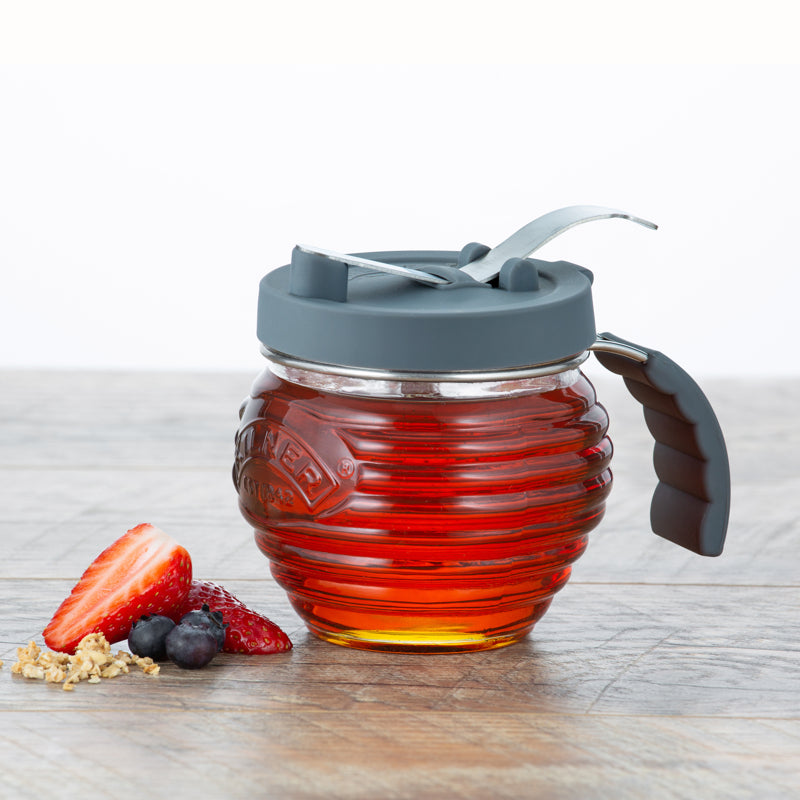 Kilner 400 ML Glass Syrup Dispenser with Stainless Steel Spout - Perfect for Pancakes, Waffles, Coffee & Cocktails | Vintage Style Kitchen Accessory