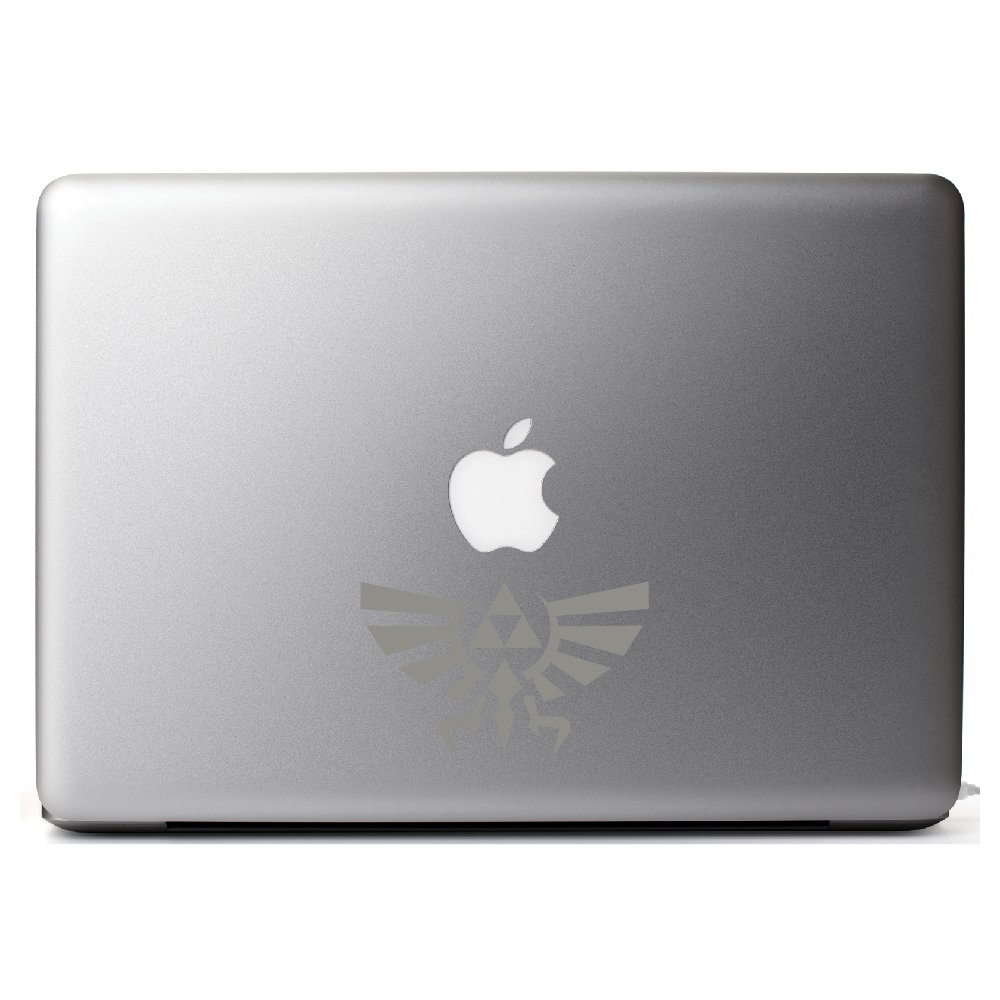 Yoonek Premium Triforce Decal Sticker - Metallic Silver Vinyl for Car Windows, Laptops, Motorcycles, Walls & Mirrors | SKU 553 | Perfect for Gaming Fans, Zelda Lovers & Home Decor