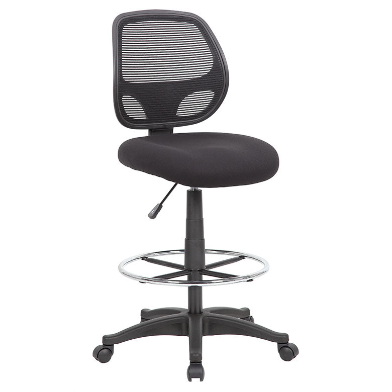 Boss Commercial Grade Mesh Stool with Arms - Heavy Duty Adjustable Bar Stool for Kitchen, Restaurant & Home Use
