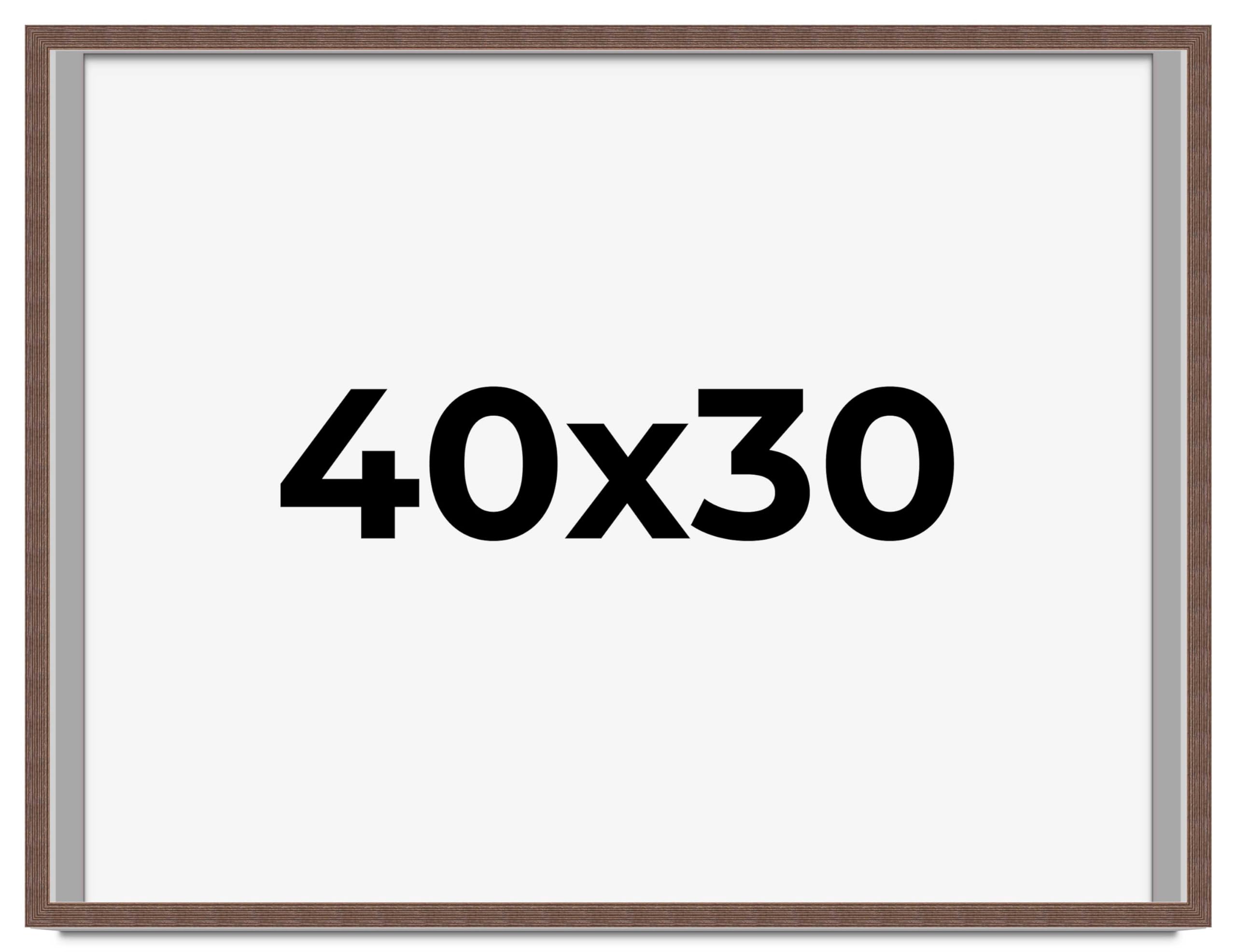 40x30 Shadow Box Frame - Distressed Barnwood Finish, 0.875