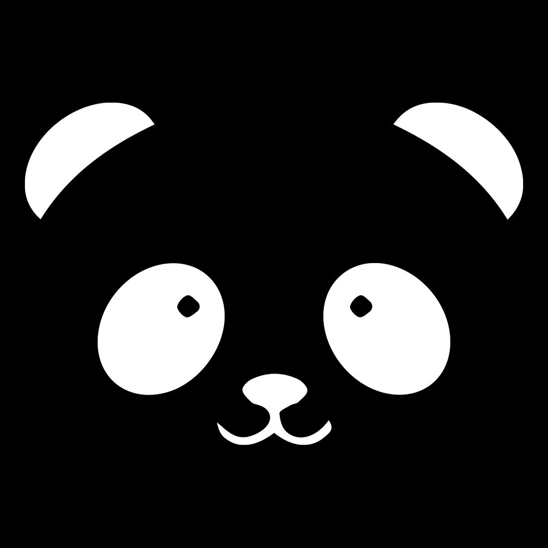 Premium Waterproof Panda Face Vinyl Decals (Set of 2) - Cute White Panda Stickers for Laptop, Phone, Helmet, Car Window, Mug & Home Decor | Perfect for Kids Rooms, Office Accessories & DIY Projects
