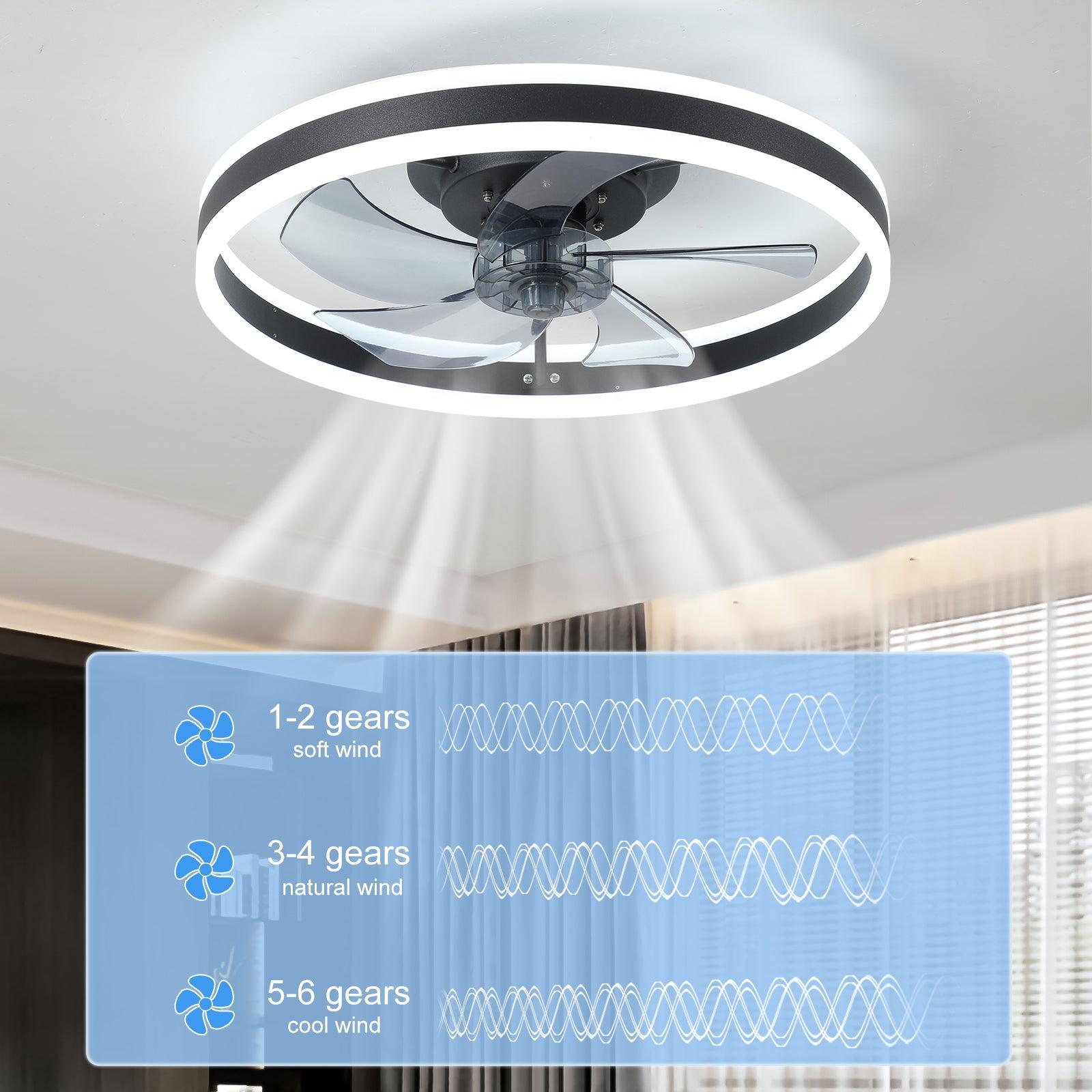 Dimmable LED Ceiling Fan with Lights - Energy Efficient Modern Ceiling Fan for Bedroom, Living Room & Outdoor Use