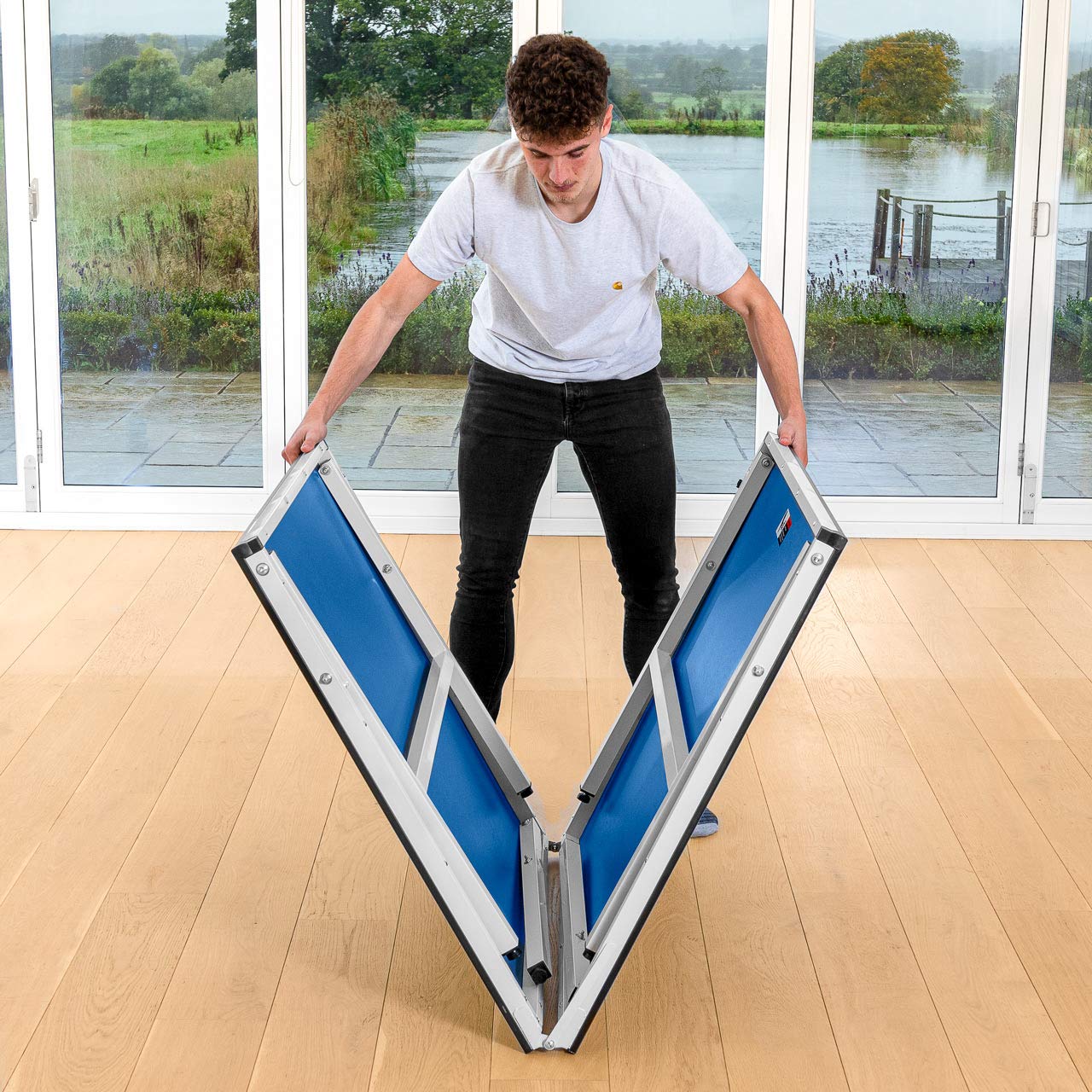 Vermont Midi Ping Pong Table - Professional Indoor/Outdoor Mini Table Tennis Set with 2 Bats & 3 Balls | Perfect for Home, Office, Backyard & Game Room Fun