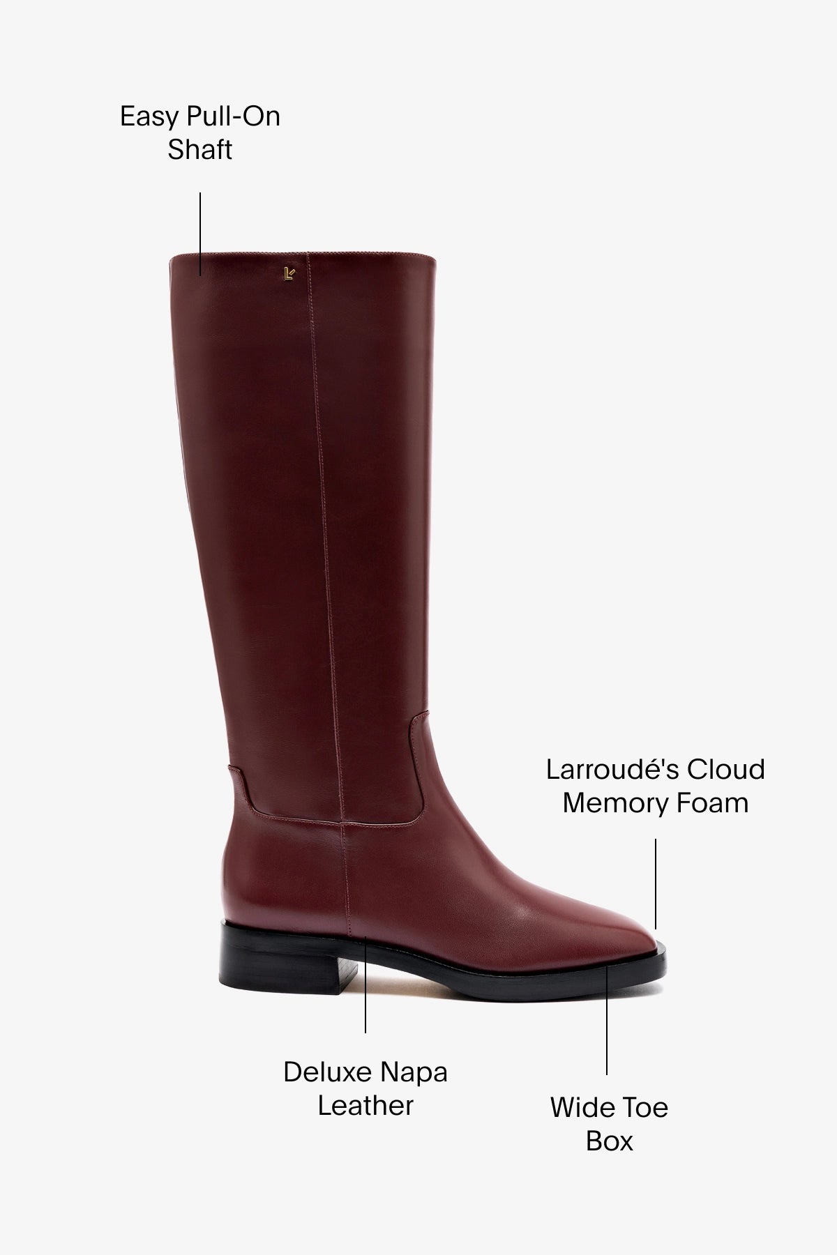 Anne Boot In Burgundy Leather - Women's Fashion Ankle Boots for Fall & Winter | Comfortable & Stylish Footwear for Office, Dating & Casual Outings