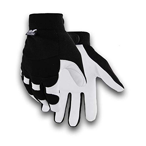 Men's Work Gloves - Premium Goatskin Leather Mechanic Gloves for Gardening, Electrical Work & DIY Projects | Durable & Comfortable Safety Gloves for Professionals & Handymen (Size XL)