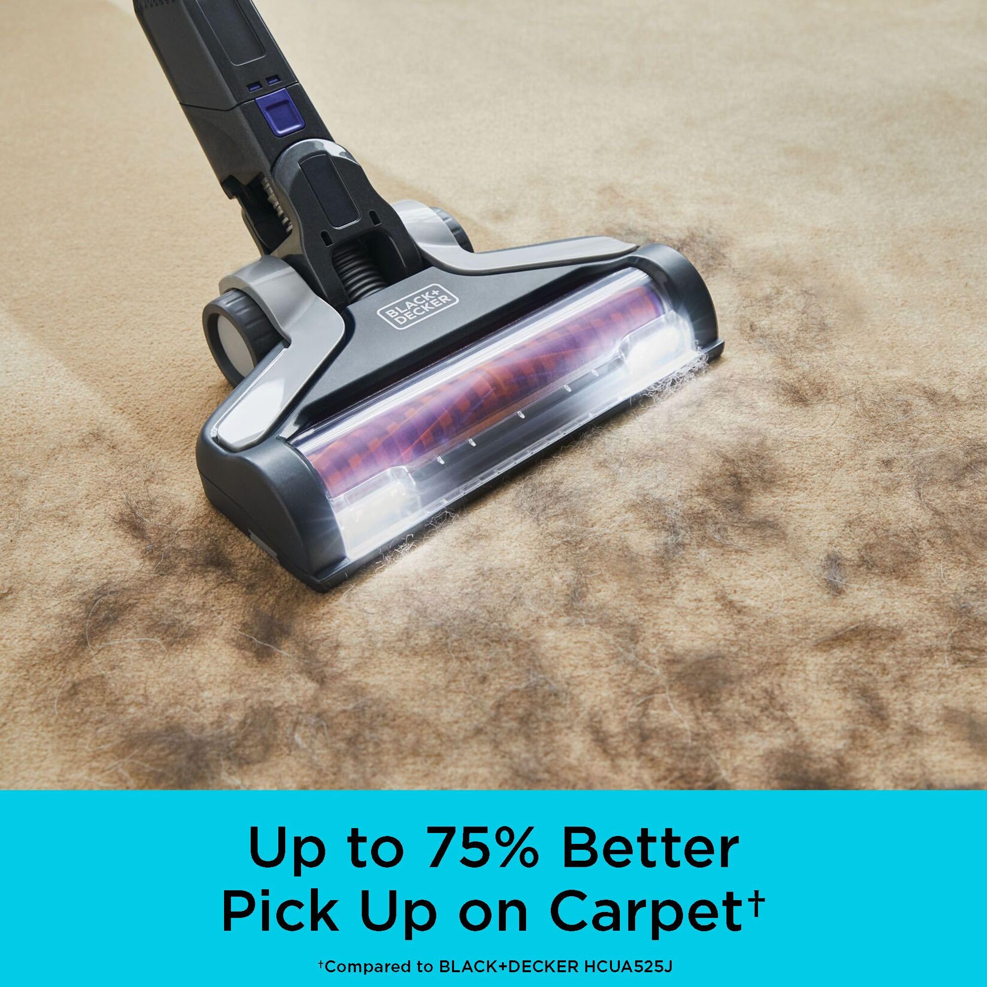 BLACK+DECKER Powerseries Extreme Cordless Stick Vacuum Cleaner for Pet Hair & Home Cleaning - Lightweight, Powerful Suction, 20V Lithium Battery (BSV2020P) - Perfect for Hard Floors, Carpets & Pet Owners