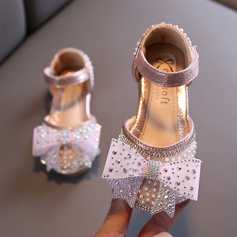 Sparkly Beaded Sequins Princess Shoes for Girls - Elegant & Comfortable Dress Shoes for Weddings, Parties & Special Occasions