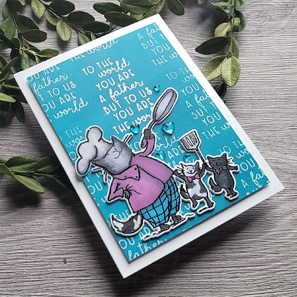 DIY Clear Rubber Stamp Set for Card Making - Happy Birthday Alphabets, Love & Cats Theme for Scrapbooking, Paper Crafting & Handmade Gifts | Perfect for Father's Day, Special Occasions & Craft Projects