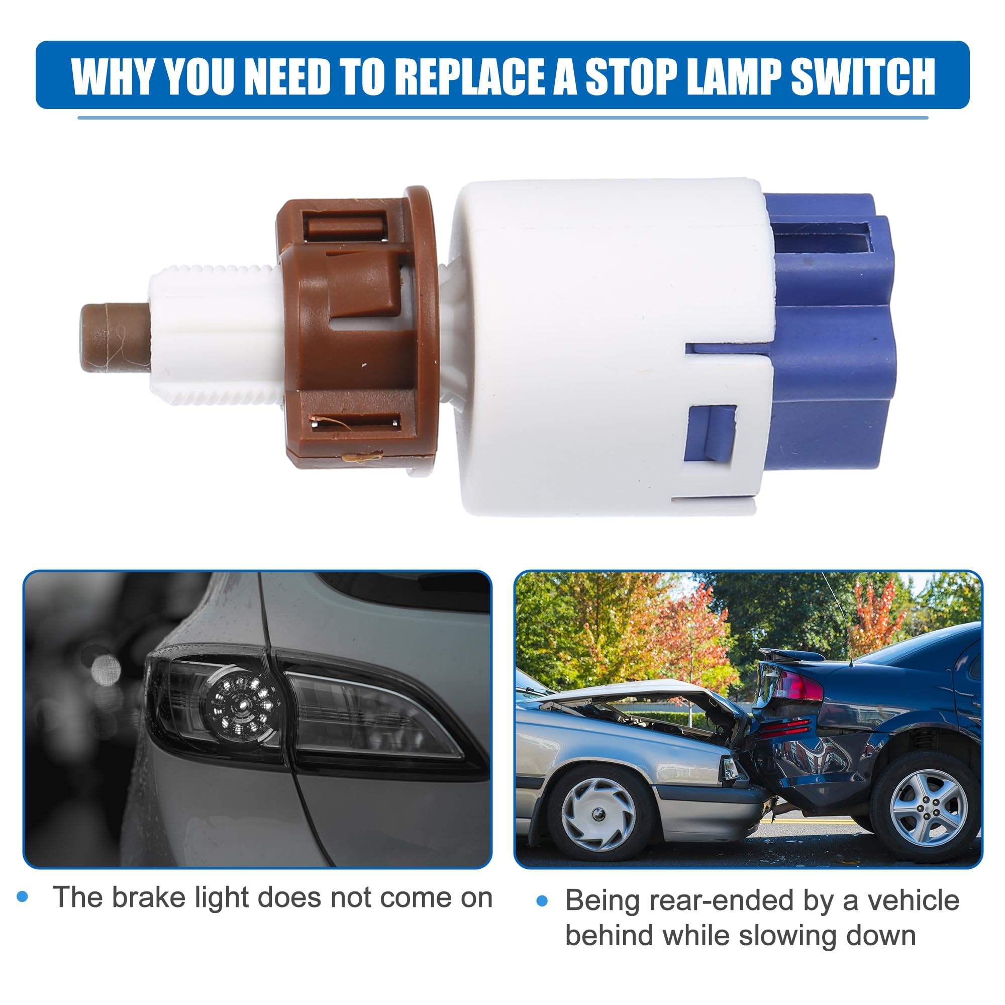 X AUTOHAUX Brake Light Switch Replacement for Toyota 4Runner 2003-2013 & Avalon 2005-2012 - Compatible with Part Numbers 84340-69015 & 84340-09020 - Easy Installation for Improved Safety & Night Driving