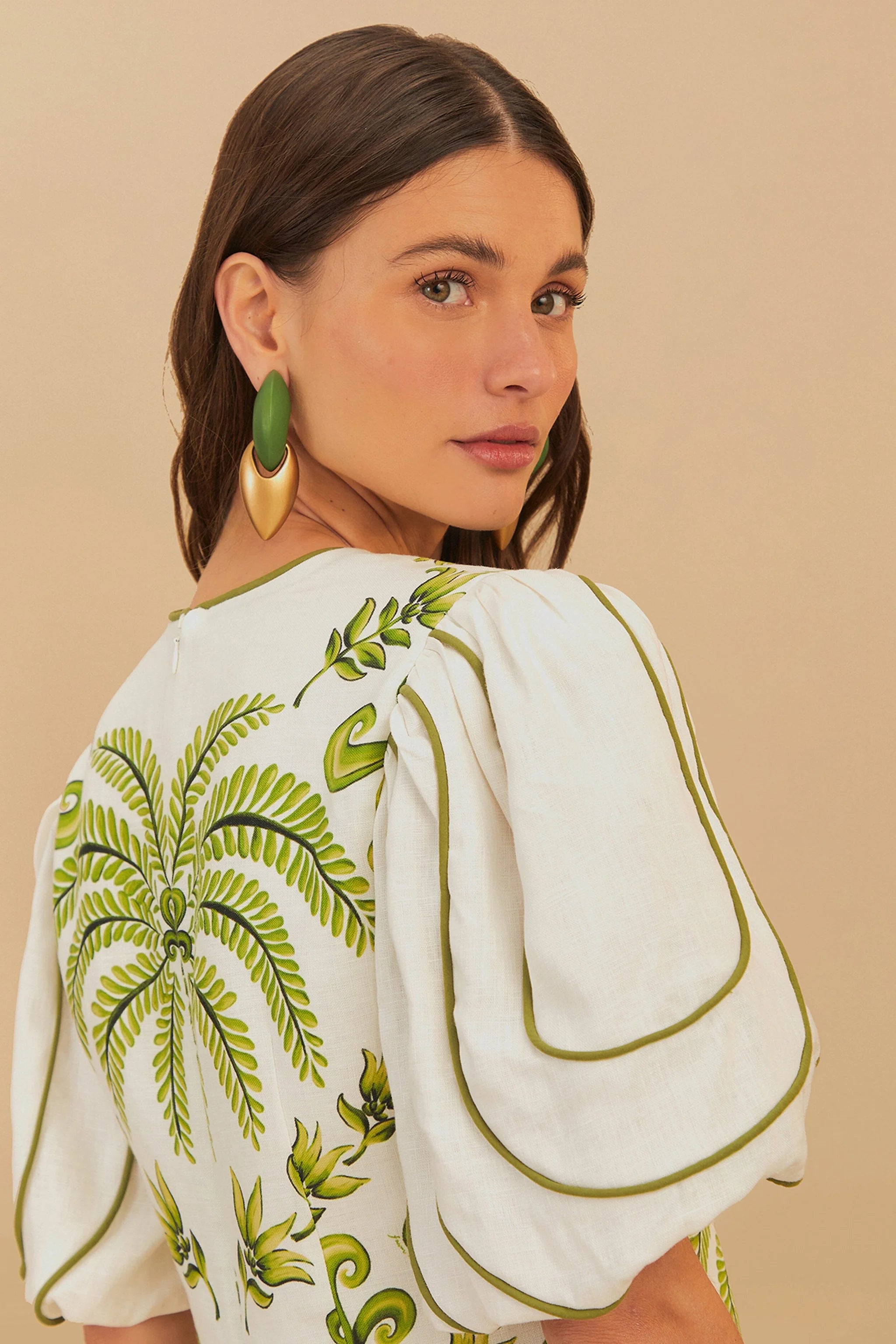 Farm Rio Milani Floral Print Mini Dress for Women - Summer Beach Party & Vacation Outfit