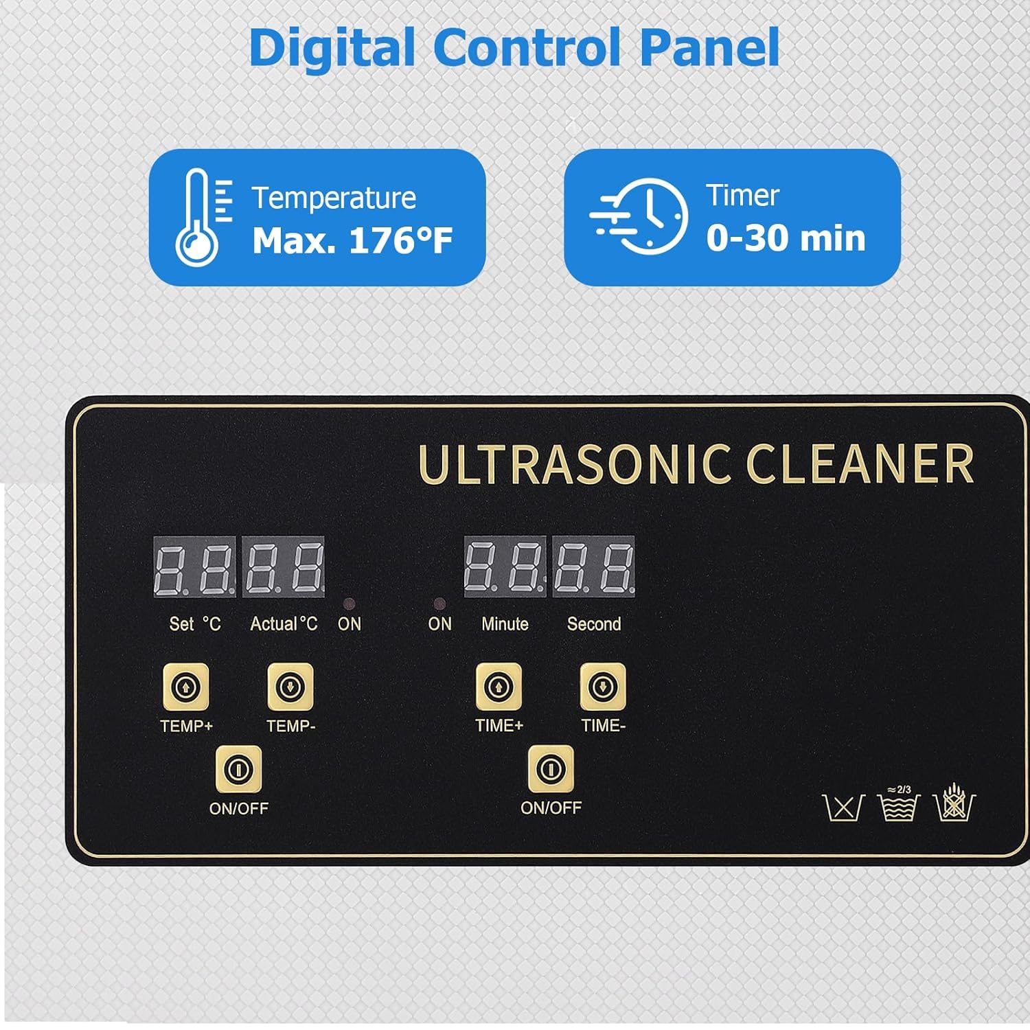 360W 15L Ultrasonic Jewelry Cleaner Machine with Digital Timer & Heater - 304 Stainless Steel Tank for Dentures, Glasses, Industrial Parts, Carburetors & Circuit Boards - Perfect for Jewelry Stores, Dental Clinics & Home Use