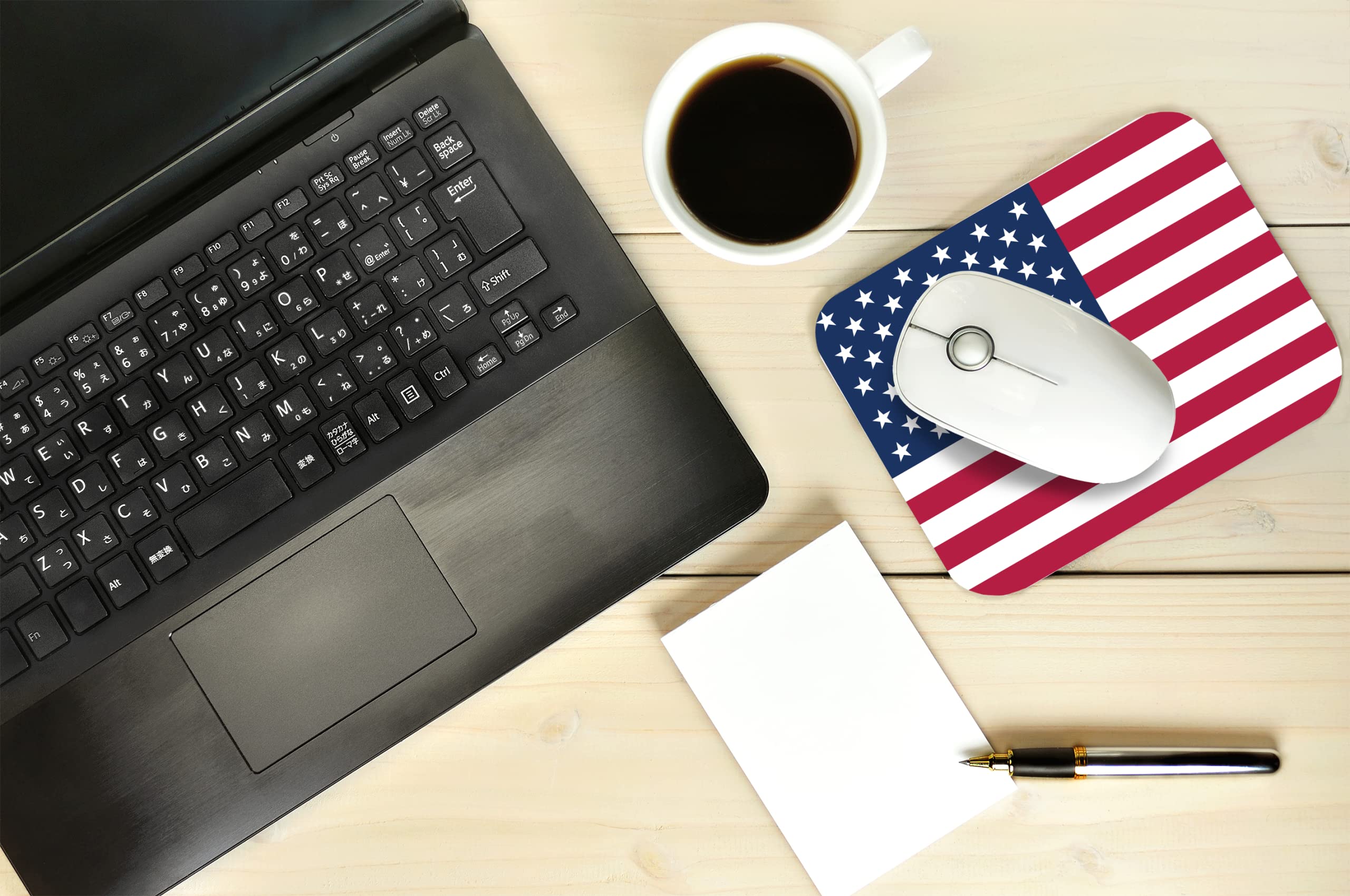 USA Flag Mouse Pad - Patriotic Non-Slip Desk Mat for Computers & Gaming - Perfect for Office, Home & Gaming Setup