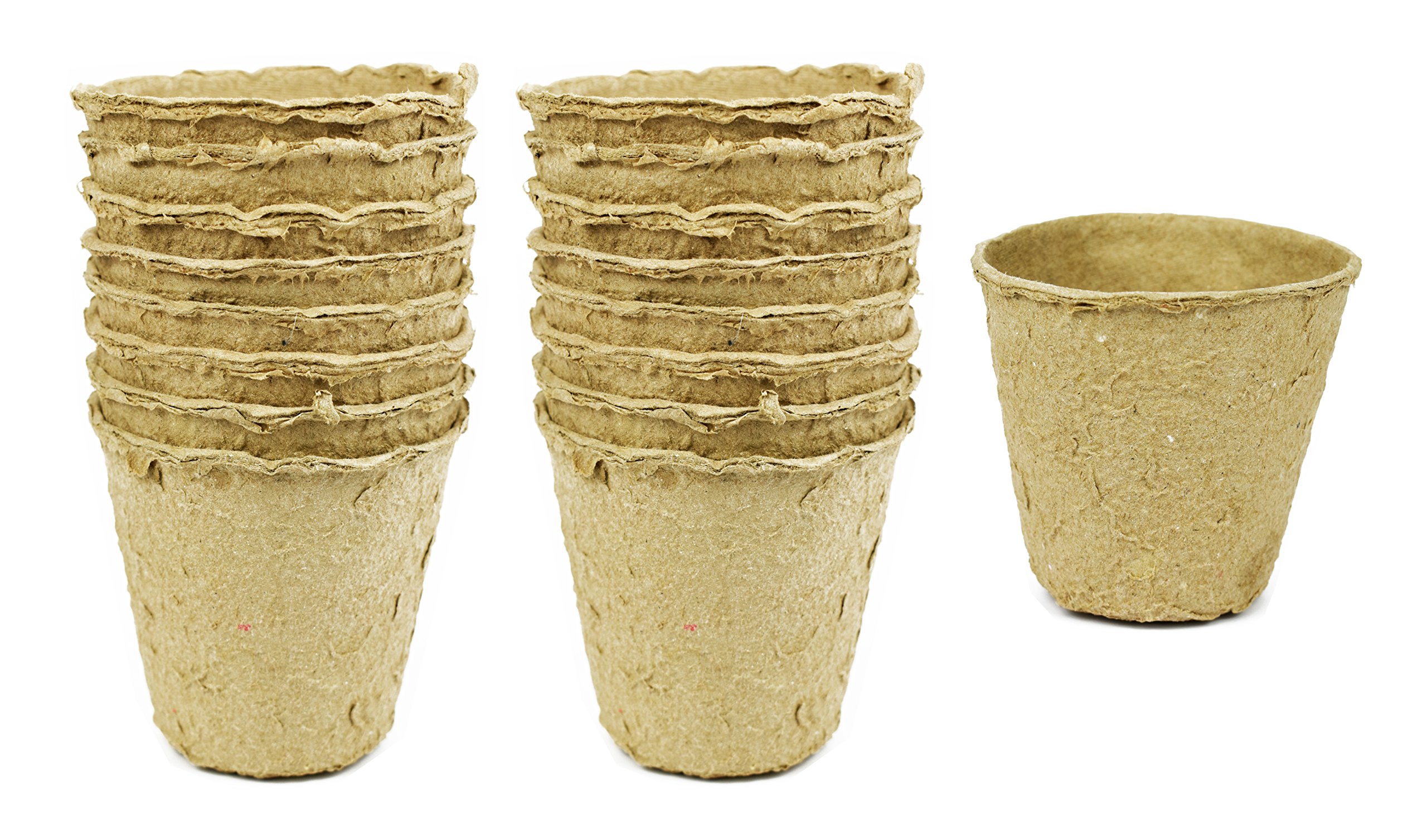 16 Pack Biodegradable Peat Pots for Plants - 3.125
