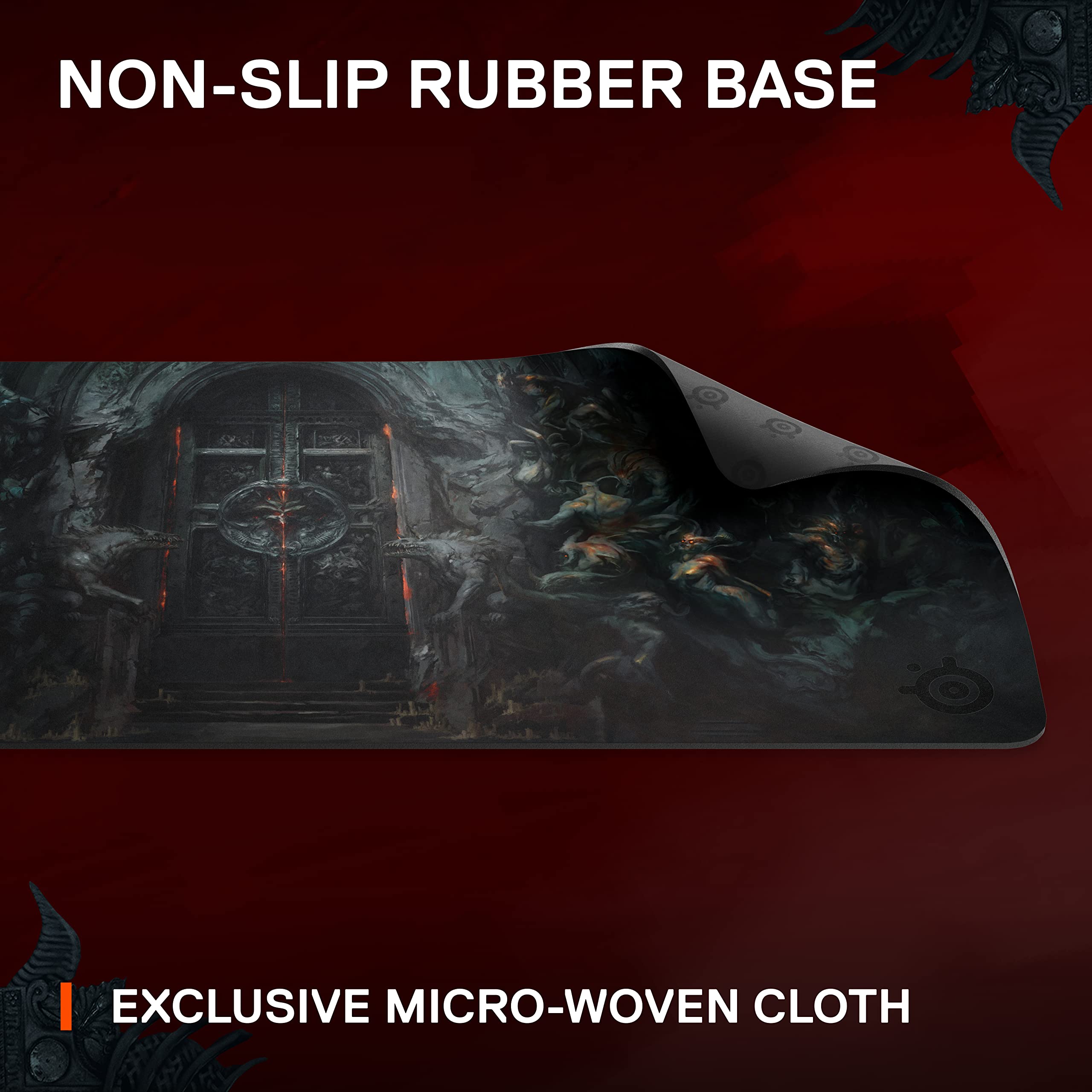 SteelSeries QcK Gaming Mouse Pad - Diablo IV Edition - XXL Thick Cloth Surface - Perfect for PC, Mac & Console Gaming - Ideal for FPS, MOBA & RPG Games