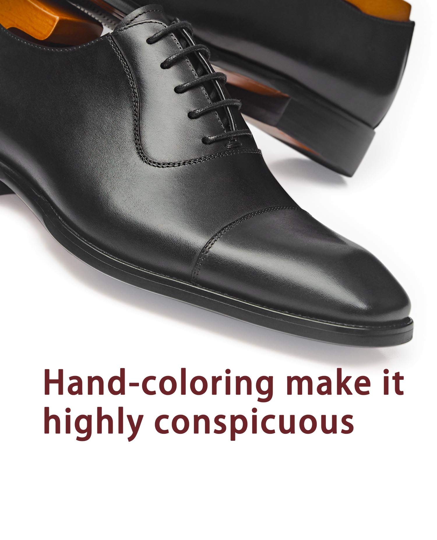 Men's Leather Oxford Dress Shoes - Formal Business Shoes for Work, Office & Special Occasions