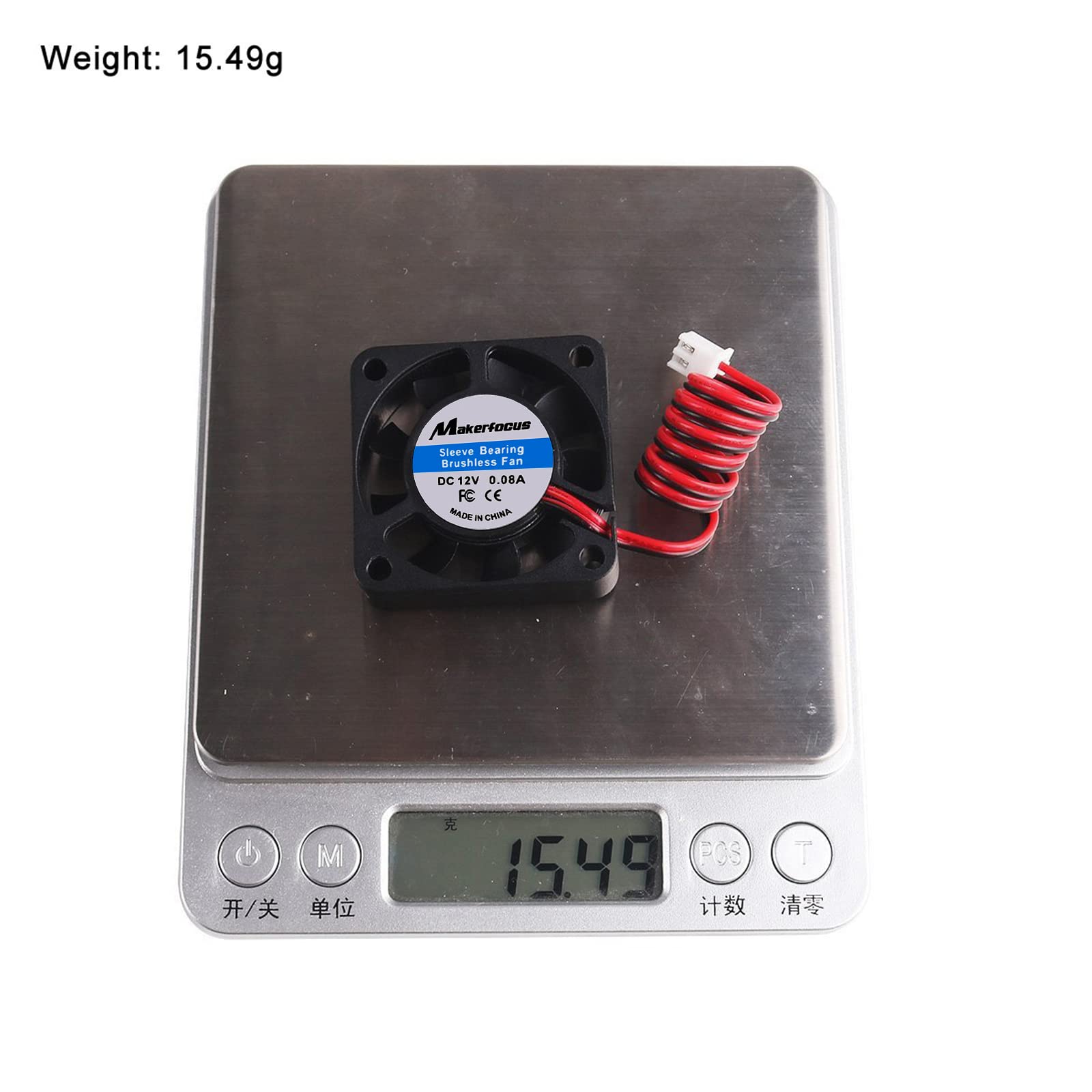 MakerFocus 4-Pack 40mm 12V DC Cooling Fan - Quiet 0.08A Mini Fan (40x40x10mm) with 28cm Cable - Replacement for 3D Printers, DVR, Electronics & Small Appliances - Perfect for Cooling, Ventilation & DIY Projects