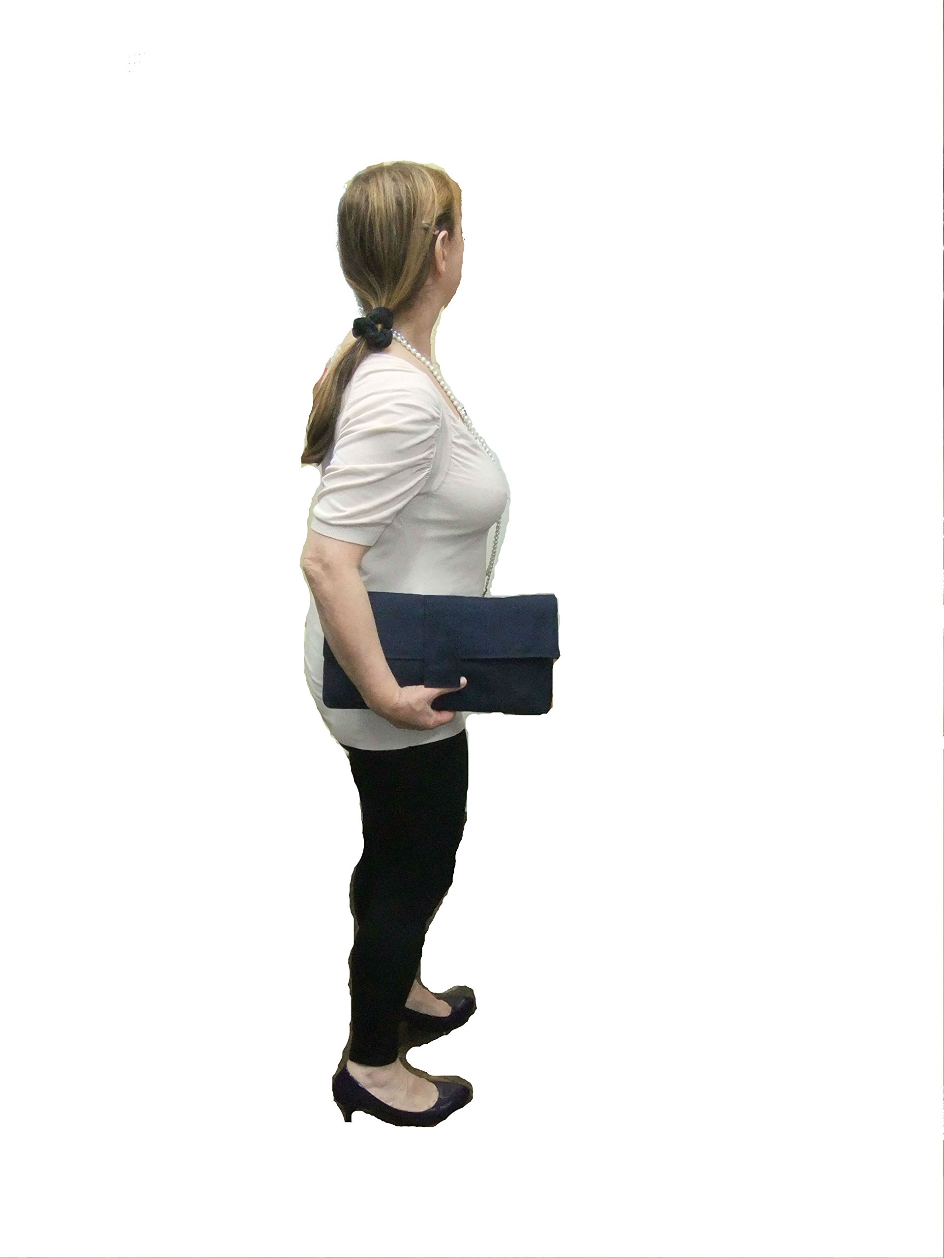 LONI Women's Faux Patent Leather Large Clutch Shoulder Bag for Wedding, Party, Prom - Elegant Evening Purse for Formal Events & Special Occasions