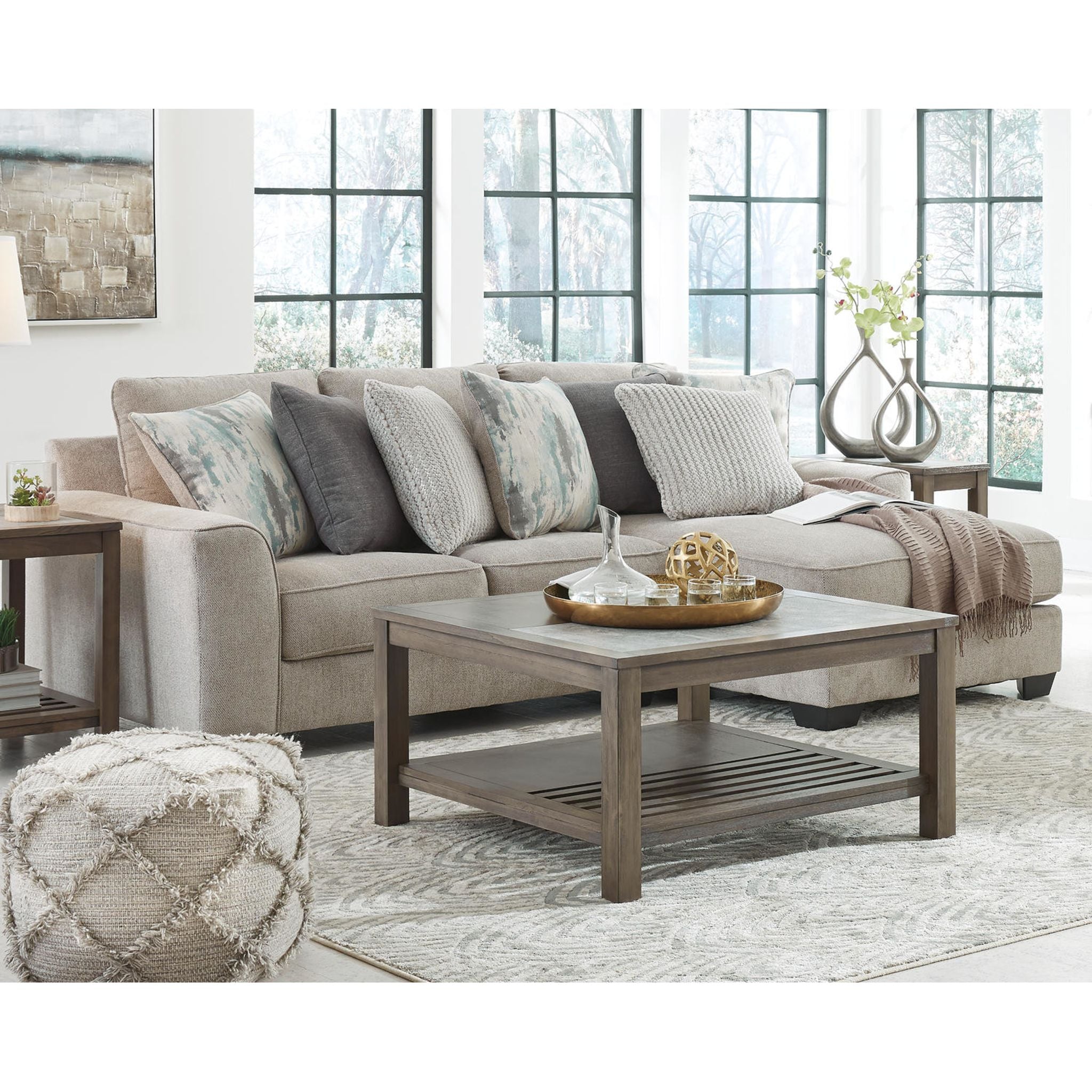 Ardsley 2-Piece Sofa Chaise Set - Modern Sectional Couch with Chaise Lounge for Living Room, Family Room & Small Spaces