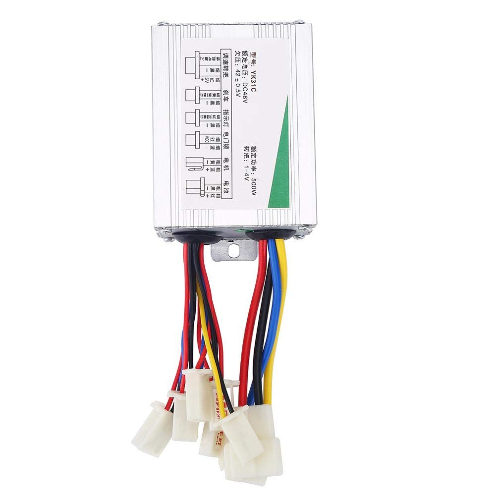 48V 500W Electric Bike Motor Controller - Brushed Speed Controller for E-Bike, Scooter & E-Tricycle | Perfect for Commuting, Leisure Riding & Cargo Transport