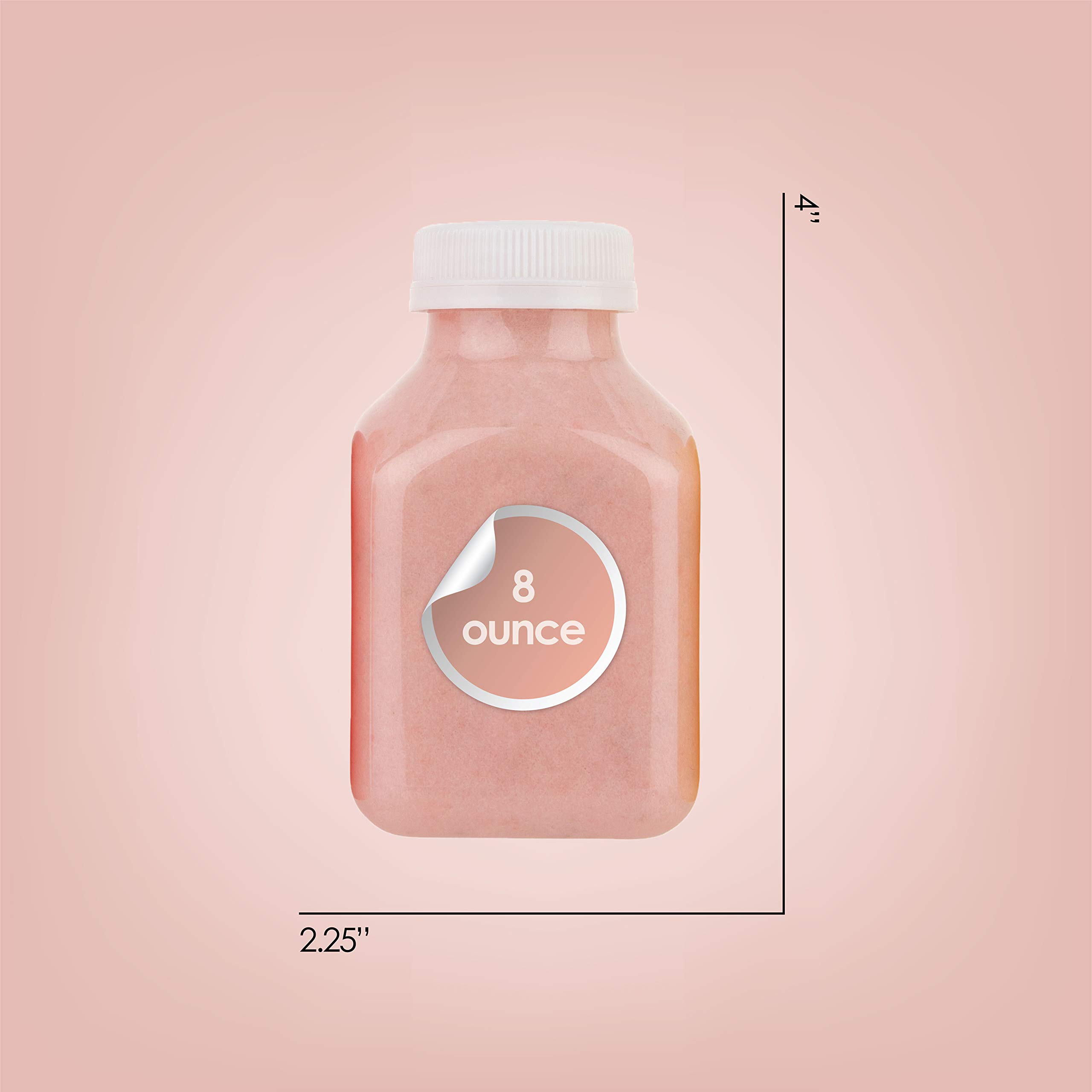 8 Oz Disposable Plastic Juice Bottles with Lids - 160 Pack | BPA Free, Reusable & Tamper-Proof | Perfect for Juicing, Smoothies, Milk, Catering & Takeout | Ideal for Juice Bars, Coffee Shops & Food Trucks