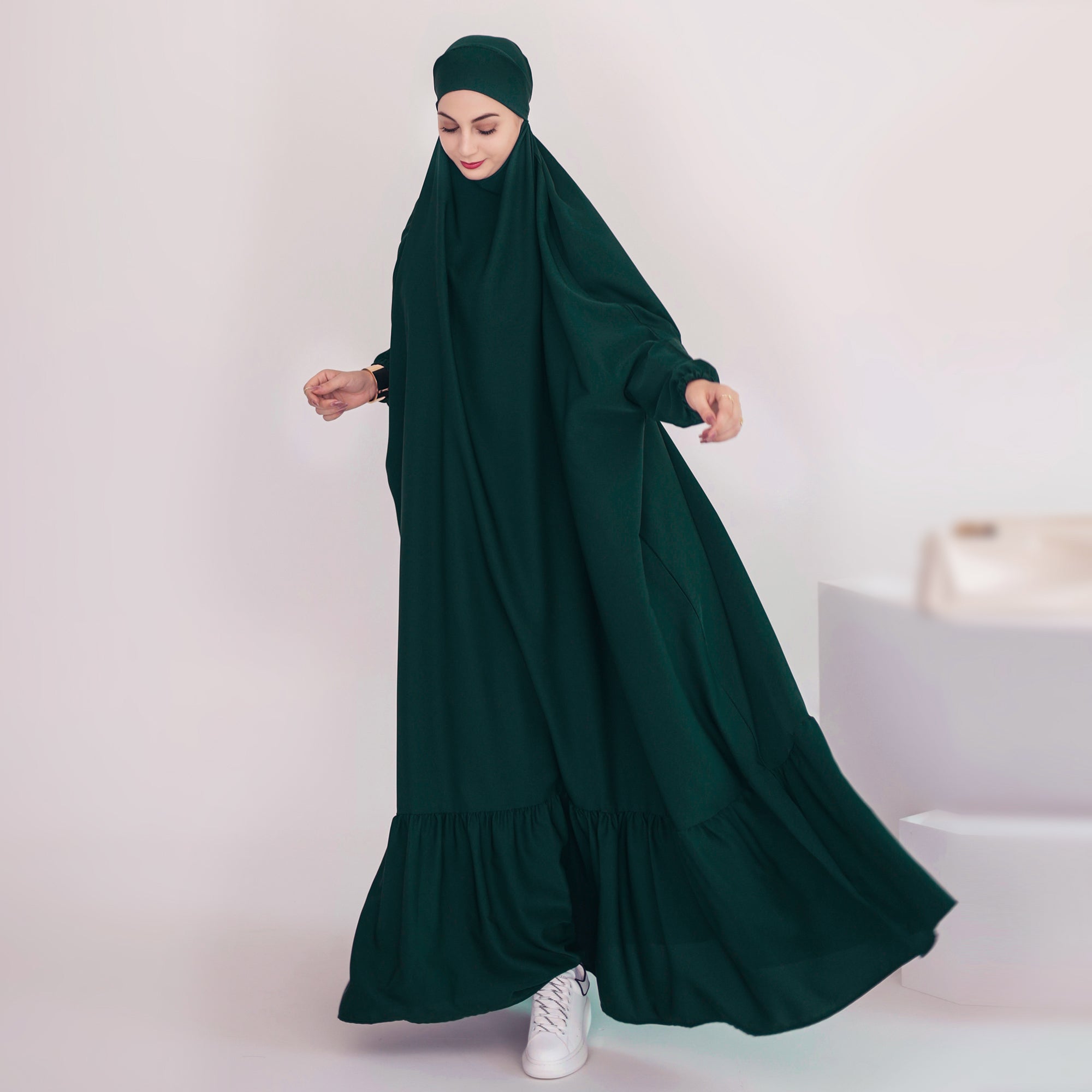 Anissa Jilbab Hunter - Premium Muslim Hijab Scarf for Women - Perfect for Daily Wear, Prayer, and Modest Fashion