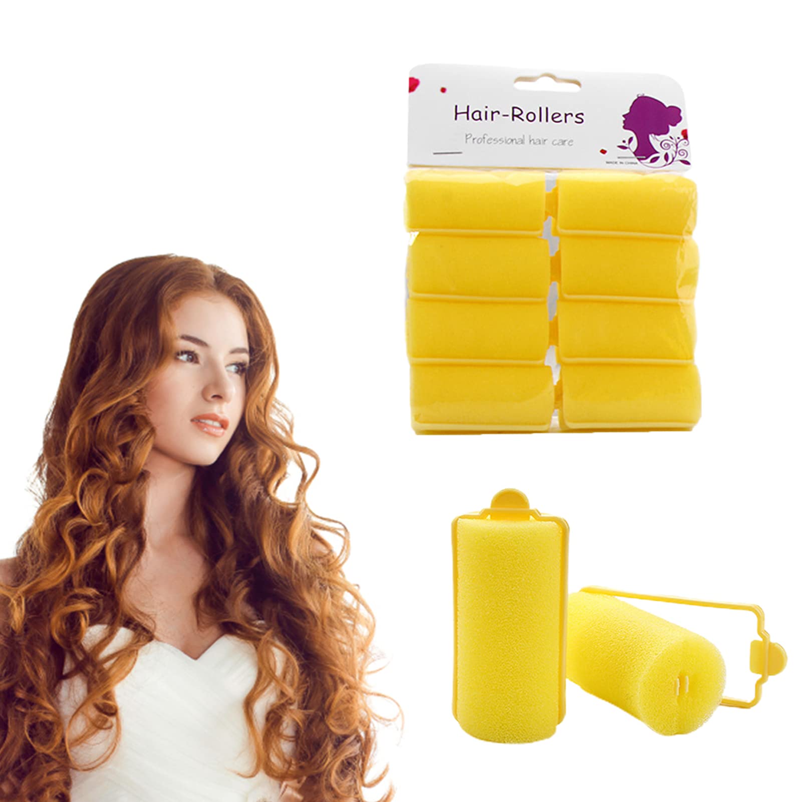 Heatless Hair Curlers for Women - Overnight Sleeping Curlers, Soft & Flexible Sponge Hair Styling Tools for Natural Waves & Curls | Perfect for Home, Travel & Salon Use