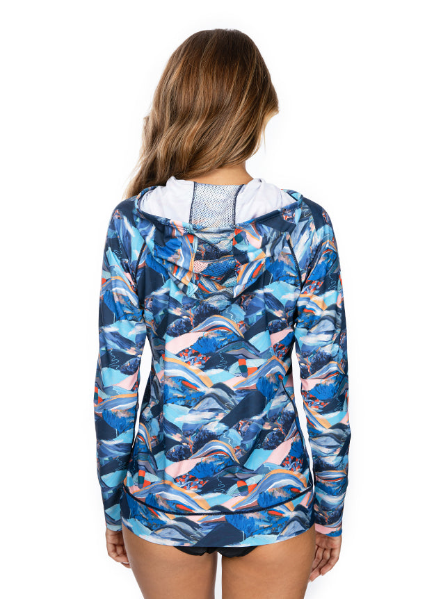 Axesea Feeling Nature Hoodie Rash Guard Top - UPF 50+ Sun Protection for Surfing, Swimming & Outdoor Activities