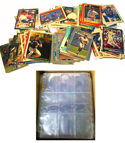 100 Milwaukee Brewers Baseball Cards Collection with 10 Binder Pages - Perfect for Sports Memorabilia Collectors & Baseball Fans