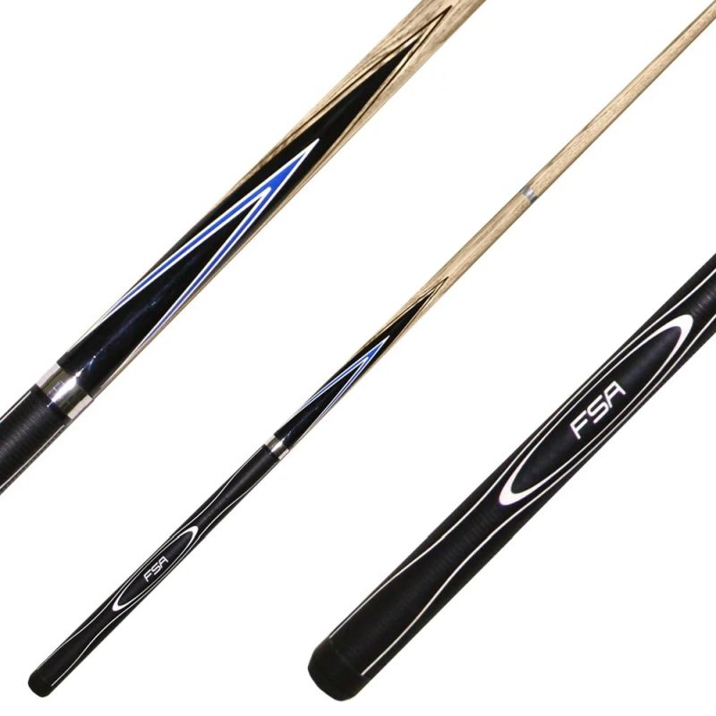 57 Inch 2-Piece WAC Soft Grip Ash Pool Cue - Professional Billiards Stick for Smooth Gameplay & Comfortable Grip