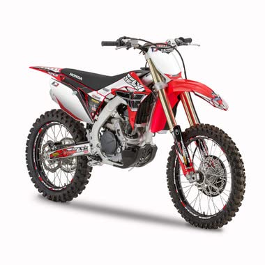 2019-2025 Honda CRF125F 13 Fly Red Senge Graphics Complete Kit - Full Body Decal Sticker Set for Dirt Bike Motocross Racing & Off-Road Adventure