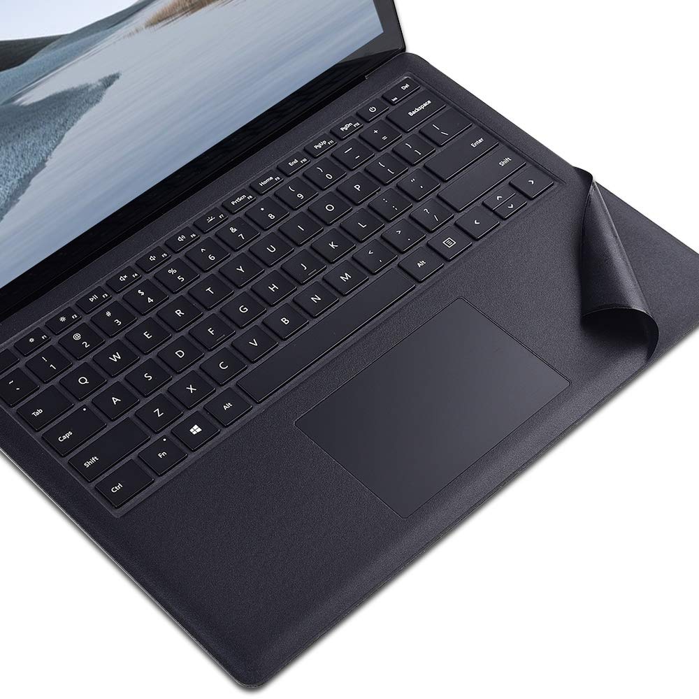 Microsoft Surface Laptop 1/2 Full Size Keyboard Palm Rest Cover - 13.5 Inch Wrist Support Pad, Anti-Stain Black Protector for Comfortable Typing | Perfect for Office Work, Home Use & Travel