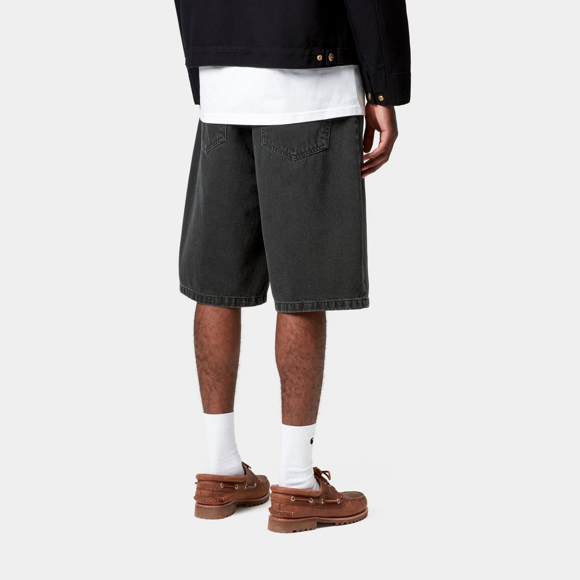 Landon Short - Black Stone Washed Denim Shorts for Men | Casual & Comfortable Summer Wear