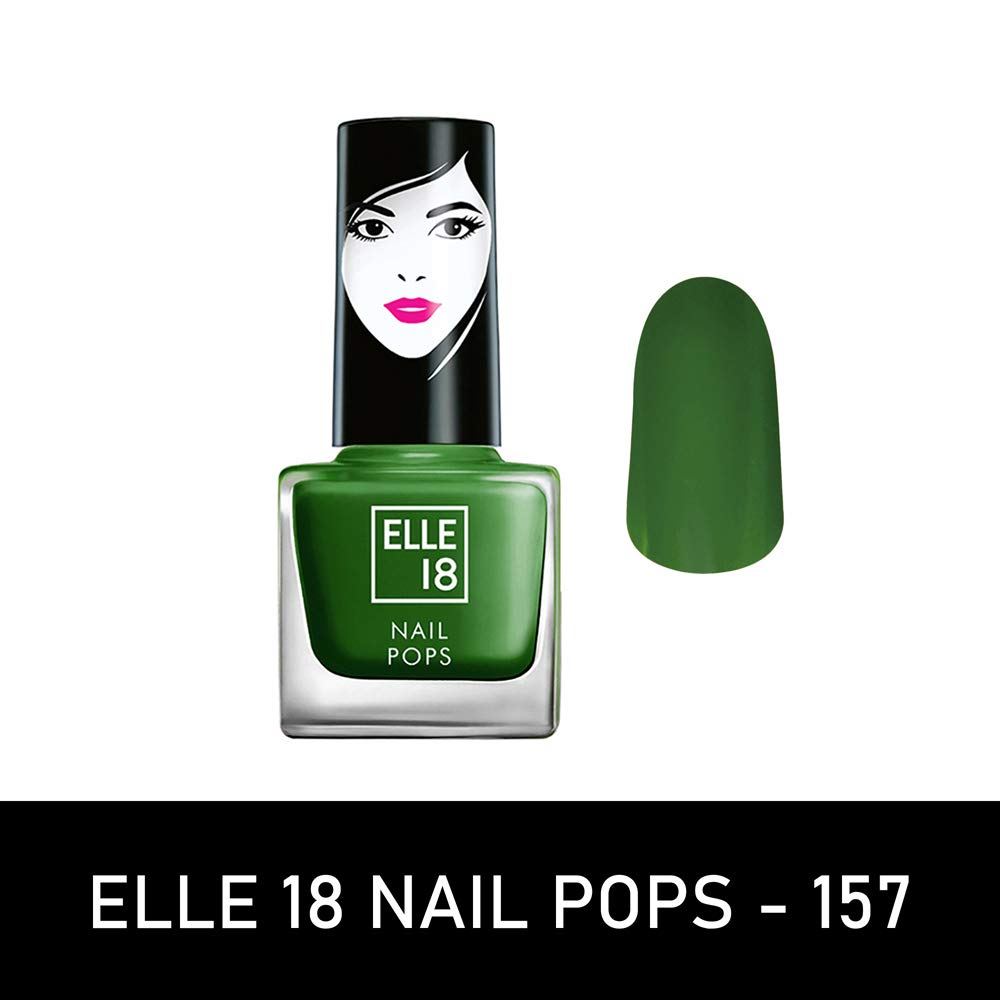 Elle 18 Nail Pops Nail Polish Combo - Shades 155 & 157 (15ml) | Glossy Finish Long Lasting Nail Color | Perfect for Daily Wear, Parties & Special Occasions